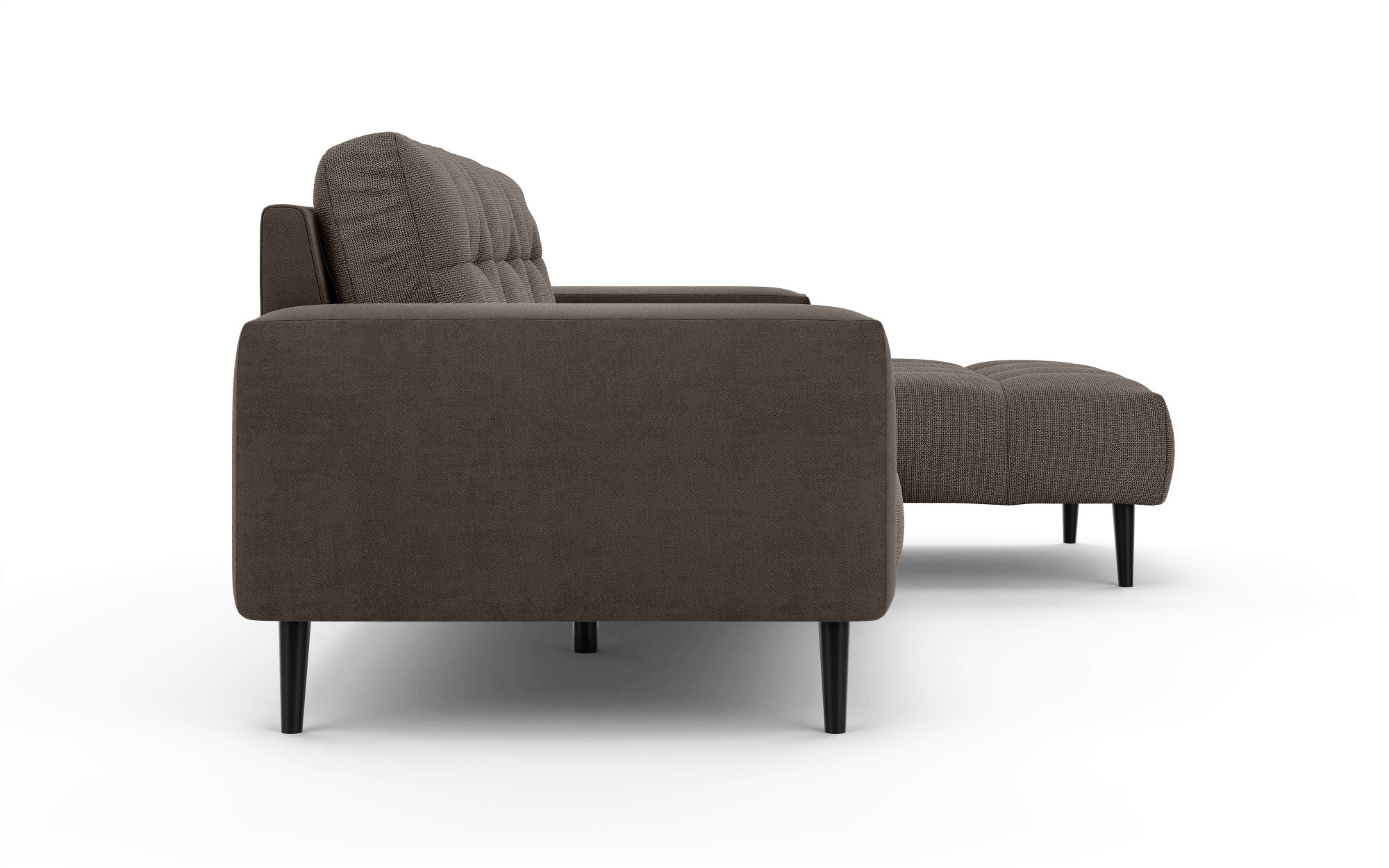 INOSIGN Ecksofa »SERINE mit Recamiere rechts/links bestellbar, Masse B/H/T 253/91/161 cm«, L-Form mit Wellenunterfederung, 3 Rückenkissen, ohne Bettfunktion