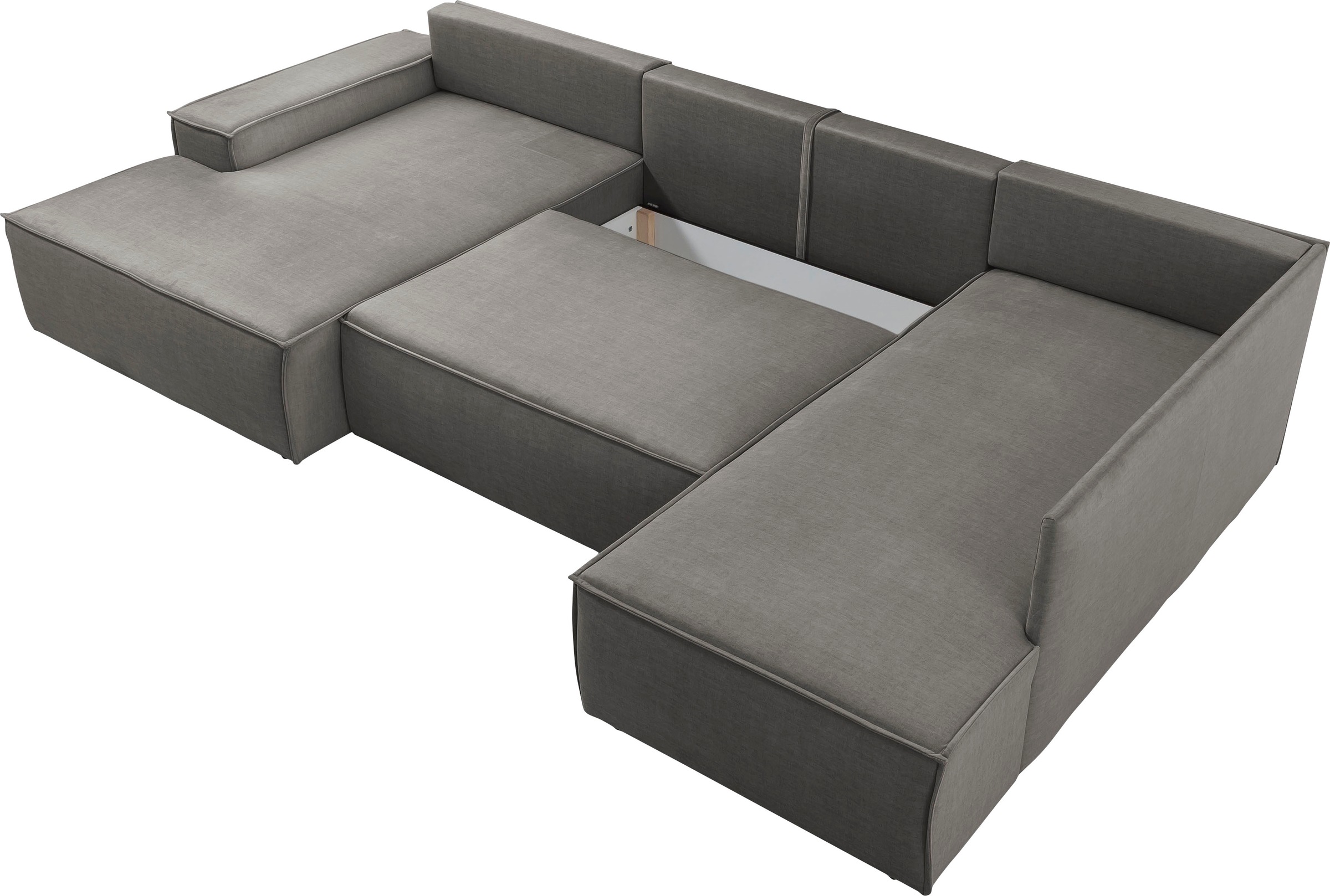 GOODproduct Paysage de salon »SHERWOOD U-Form, 329 cm - OTTO. Verlässliche Qualität.« Schlaffunktion m. Bettkasten (194x139 cm), Cord, Vintage, Samtvelours