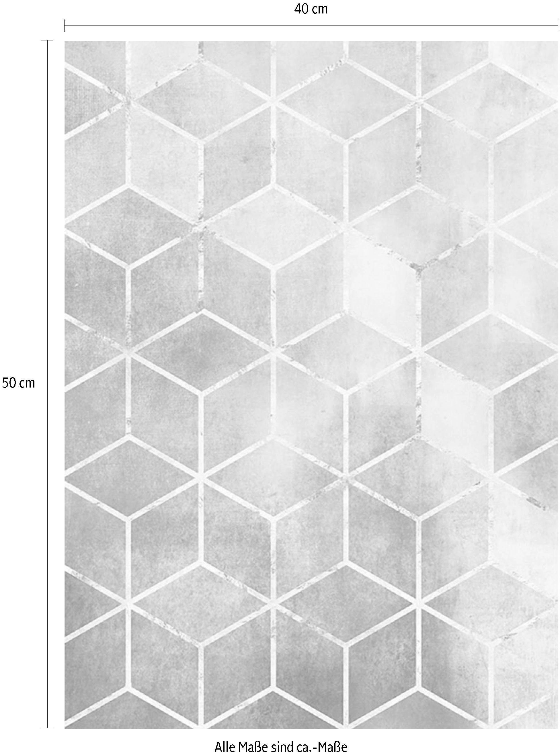 Komar Bild »Mosaik Rosso« Formen | Kunst 1 Stk. tlg. Wandbild zur Dekoration - ohne Rahmen