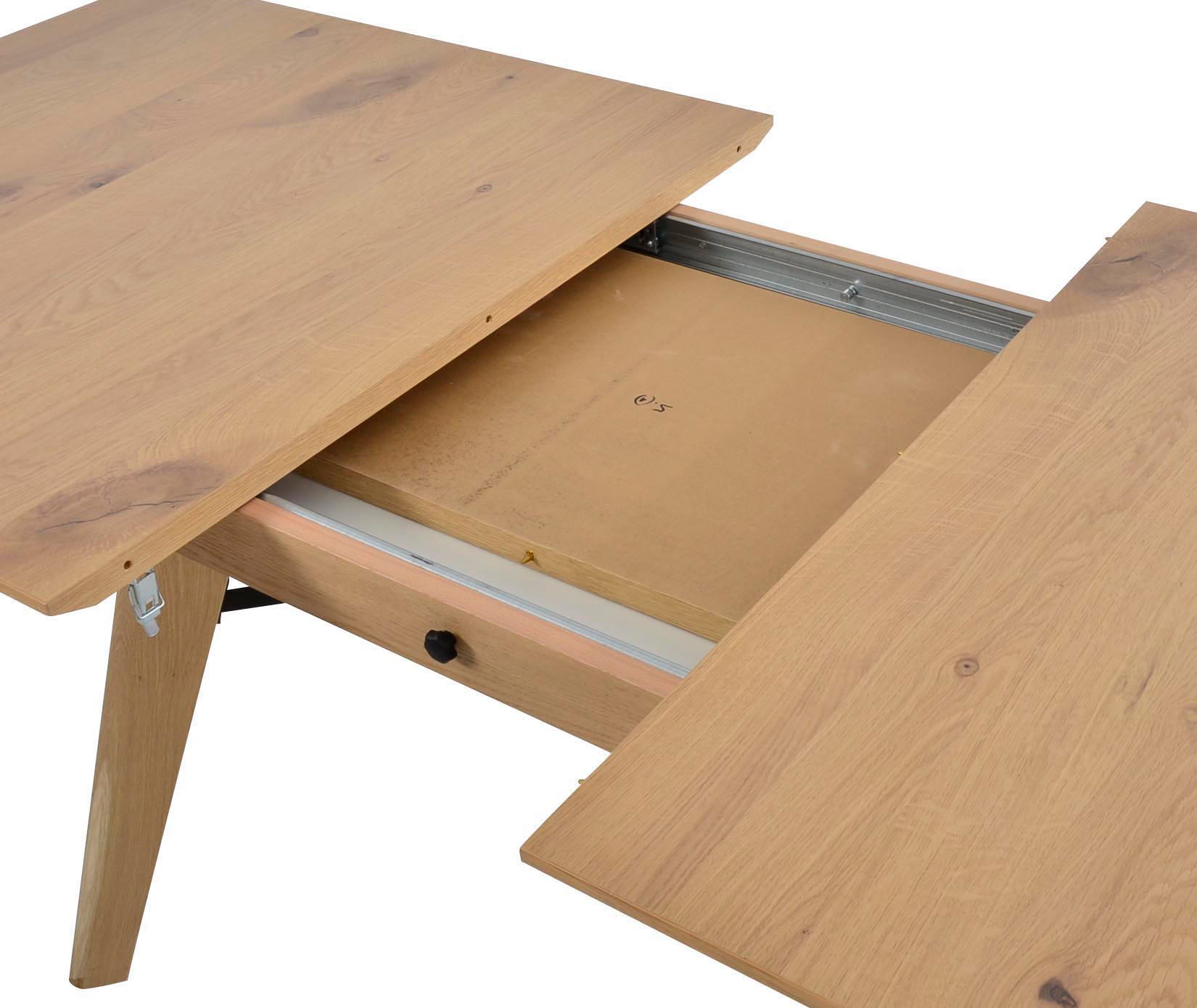 K+W Komfort & Wohnen Esstisch »Giacomo IV« in Asteiche bianco furniert, 2 Grössen auswählbar, mit Synchronauszug