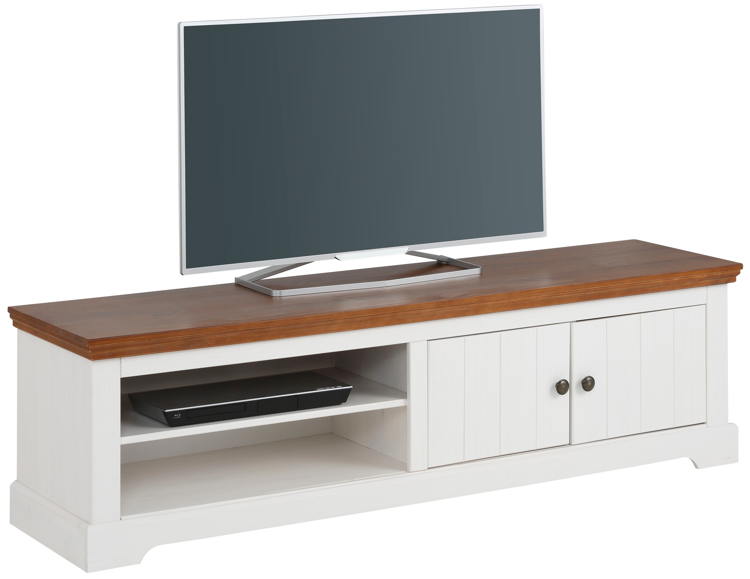 Image of Home affaire Lowboard »Athen«, aus massivem Kiefernholz, mit schönen Metallgriffen, Breite 160 cm bei Ackermann Versand Schweiz