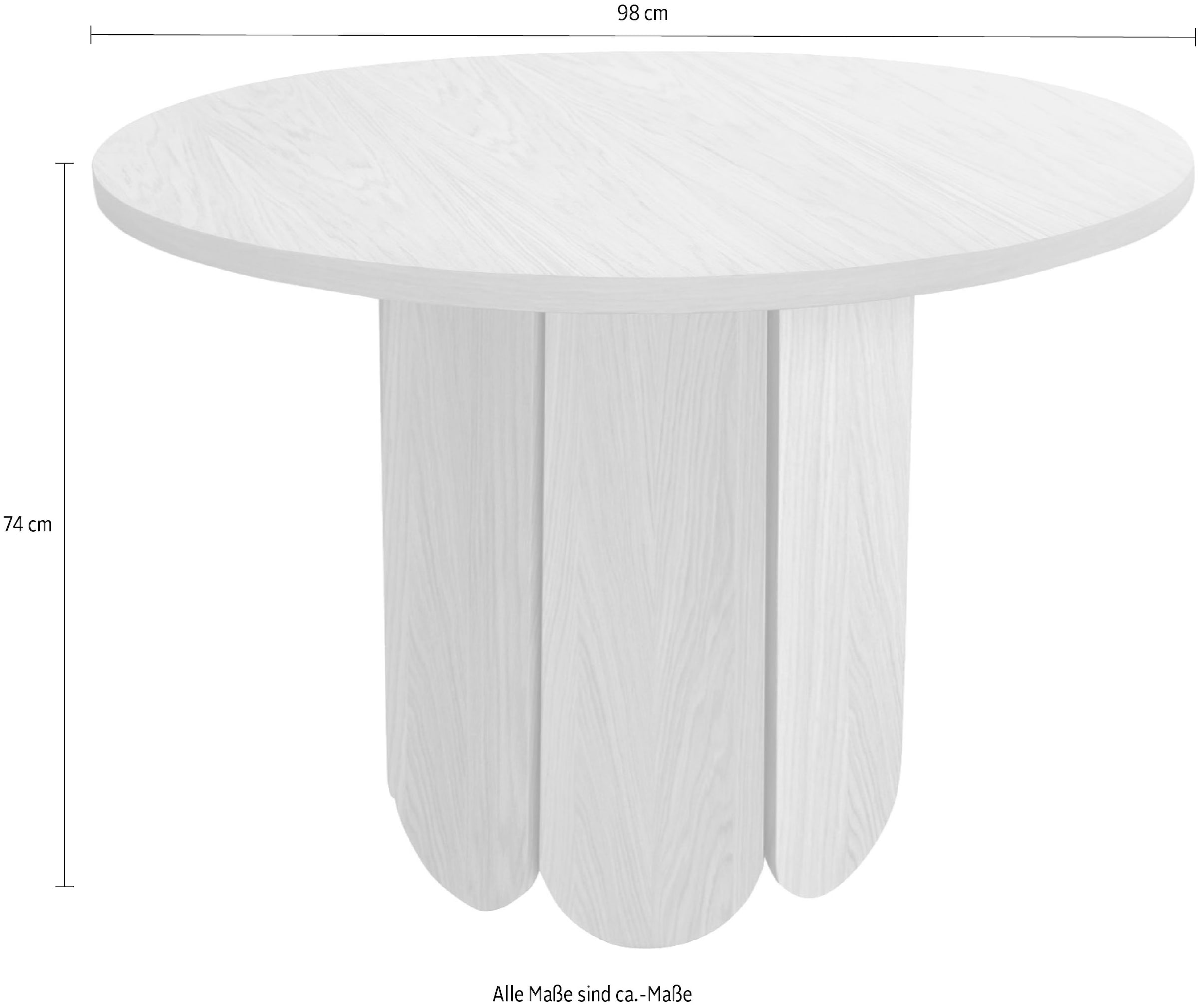 Woodman Esstisch »Soft«, besonderes Design, Breite 98 cm