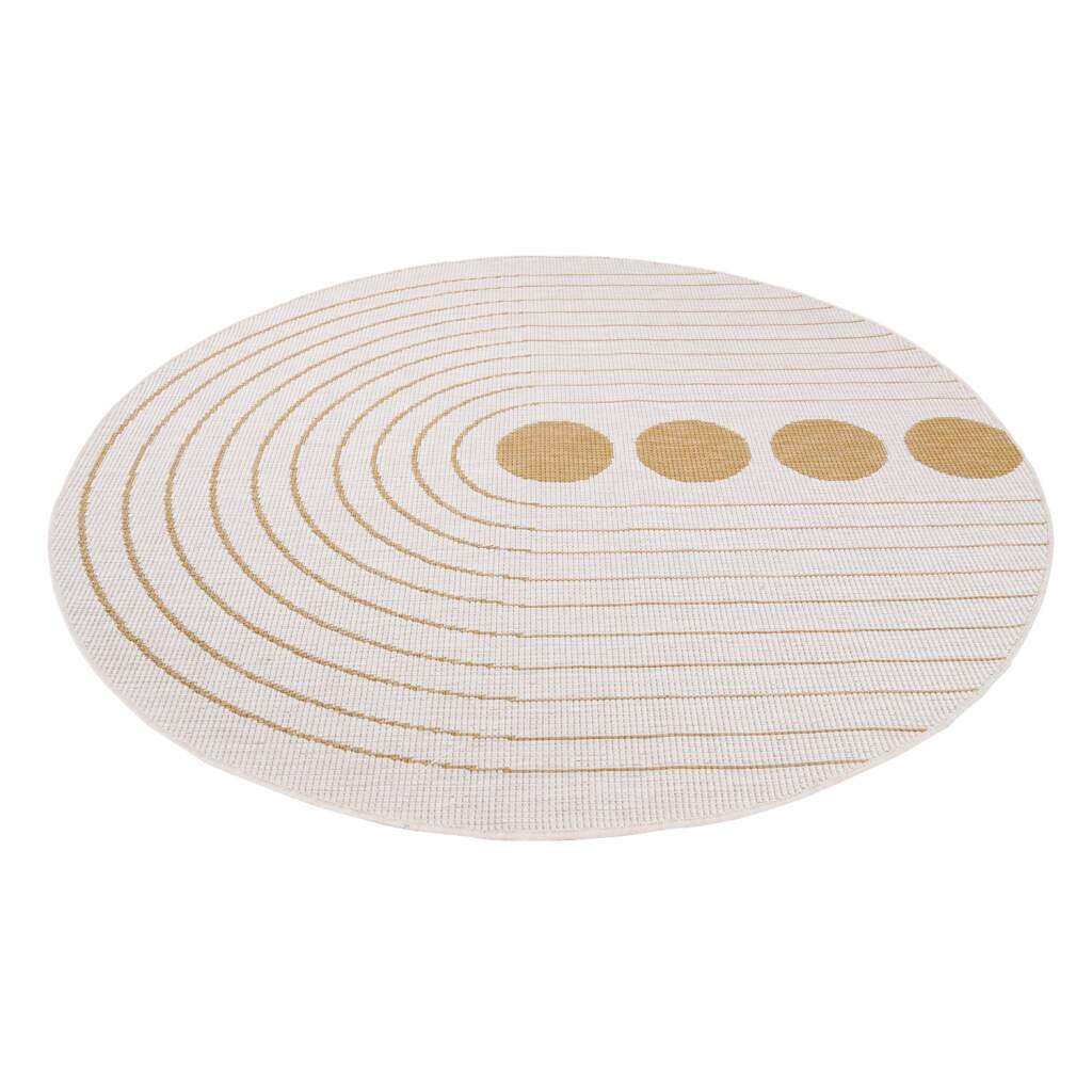 Carpet City Outdoorteppich »DUO RUG 5739« rund 5 mm Höhe Wendeteppich Wetterfest In- & Outdoor, Balkon, Terrasse, Wohnzimmer