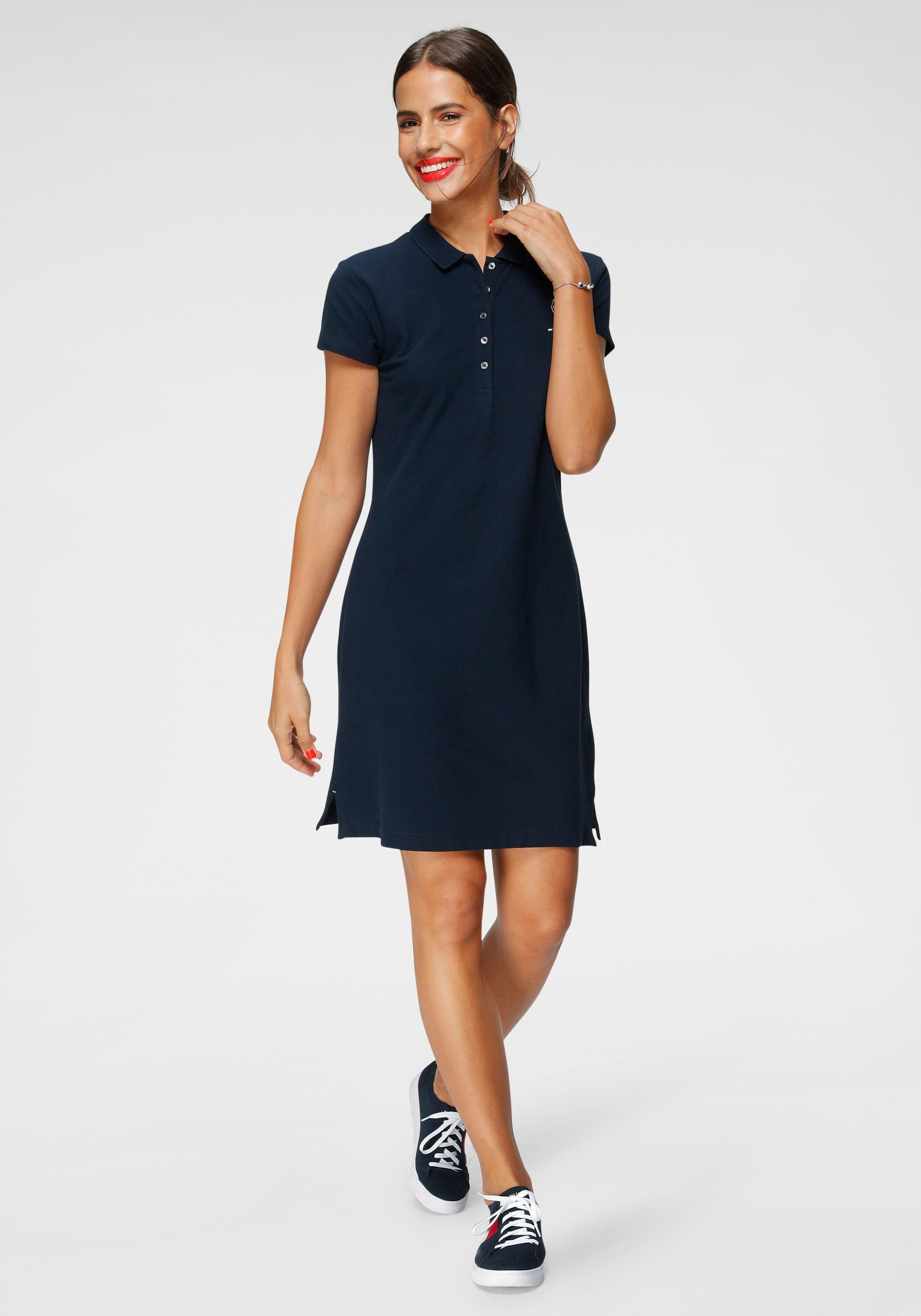 ♕ Tommy DRESS«, Hilfiger SLIM Jerseykleid bestellen Knöpfen mit Tommy versandkostenfrei Branding POLO & Logo-Flag »HERITAGE Hilfiger