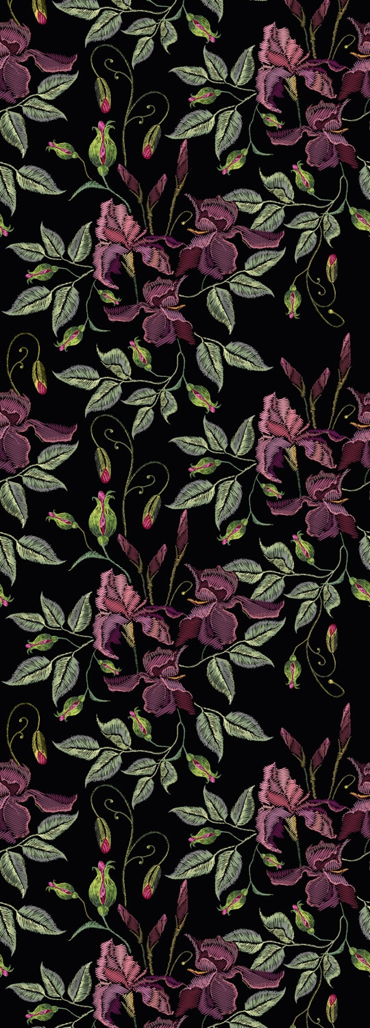 Image of queence Vinyltapete "Lenore" Motiv bedruckt botanisch floral gemustert natürlich glatt 90x250cm, selbstklebend, kinderleichte Anbringung, Sticker