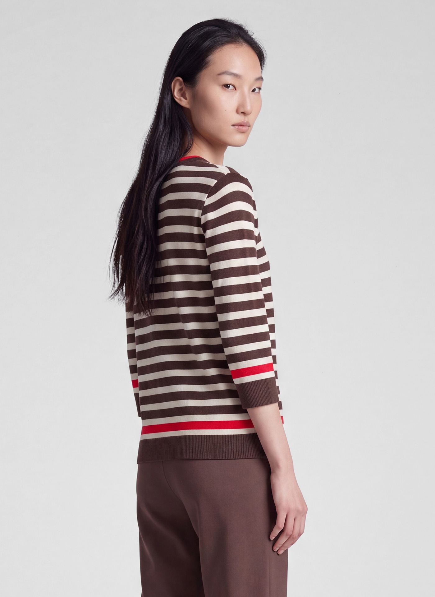 Rabe Pull à manches 3/4 En aspect rayé et viscose