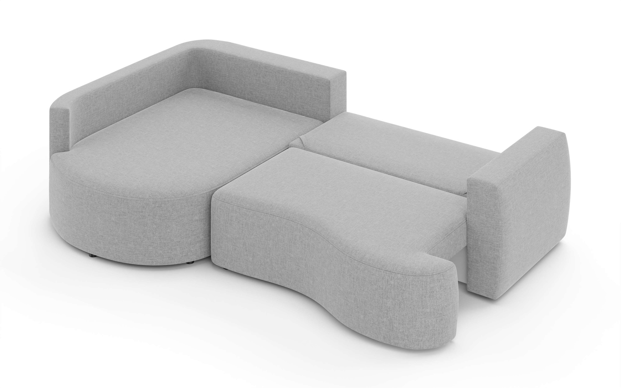 INOSIGN Ecksofa »Kahekili, Schlafsofa mit Bettkasten, Masse B/T/H: 255/181/90/ cm«, L-Form mit Wellenunterfederung, 7 Rückenkissen und 2 Zierkissen