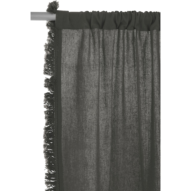 Timbers Vorhang »Tennessee«, (1 St.), Fransenoptik, blickdicht, glatt,  gewebt versandkostenfrei auf