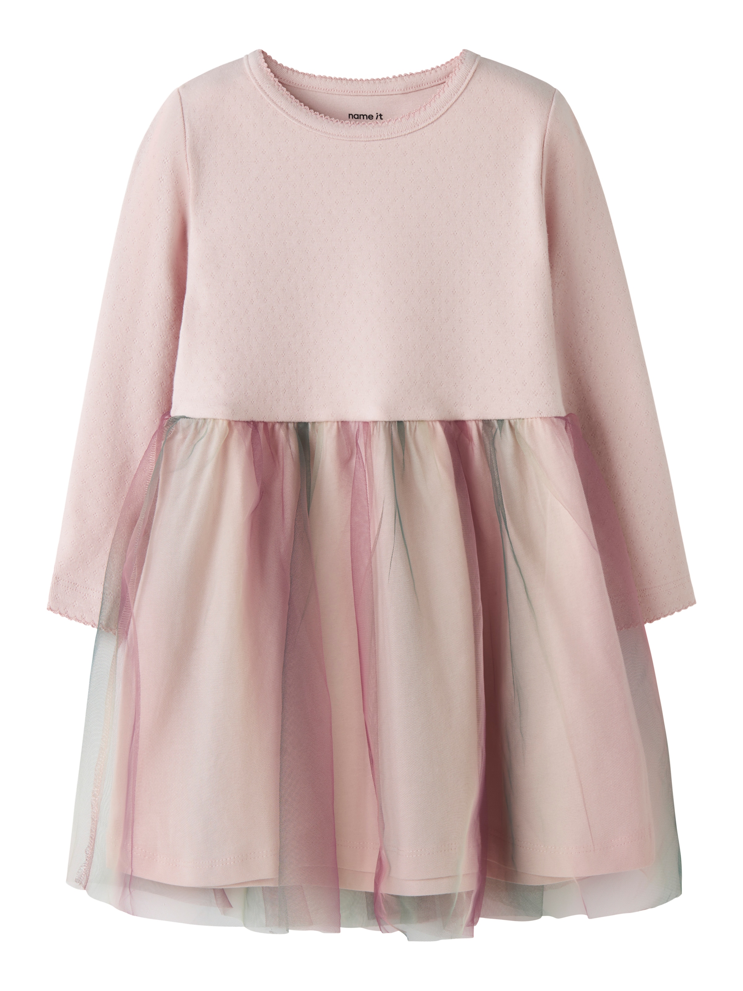 Image of Name It Minikleid "NMFLOUISA LS DRESS" Baumwollmischung, regular fit