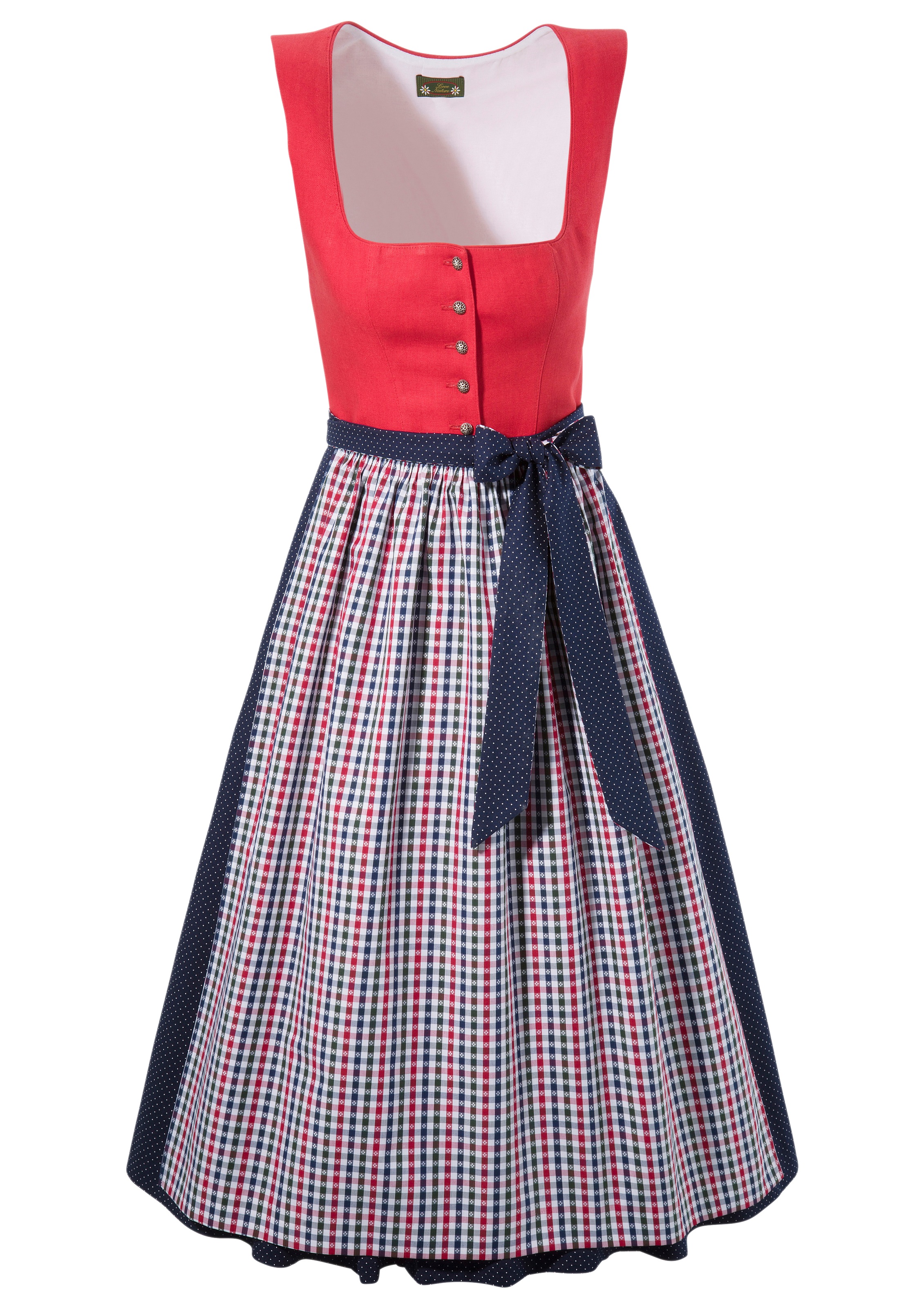 Dirndl midi mit Leinenmieder