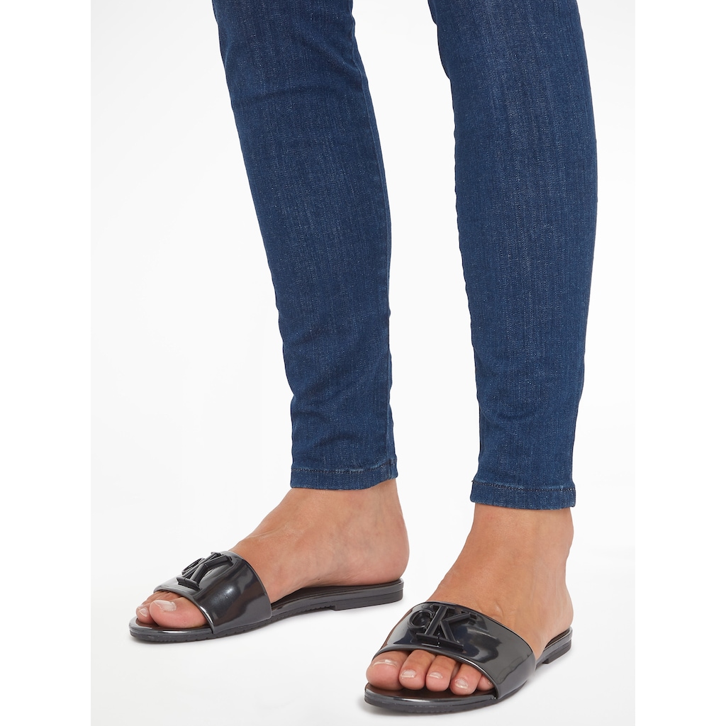 Calvin Klein Jeans Pantolette »FLAT SANDAL SLIDE MG MET«