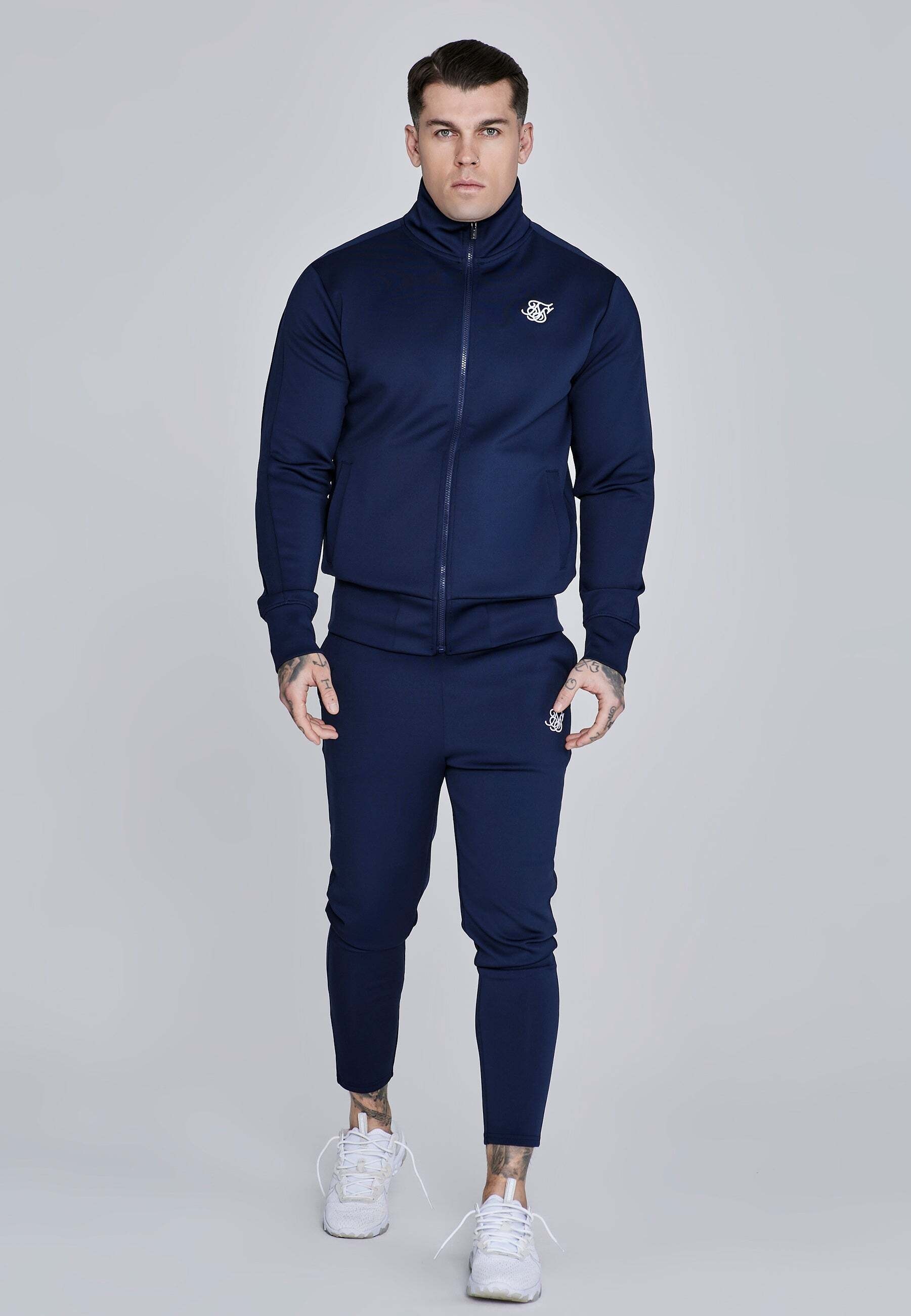 Siksilk Veste sweat »Siksilk Sweatjacke Essentials Poly Track Top«
