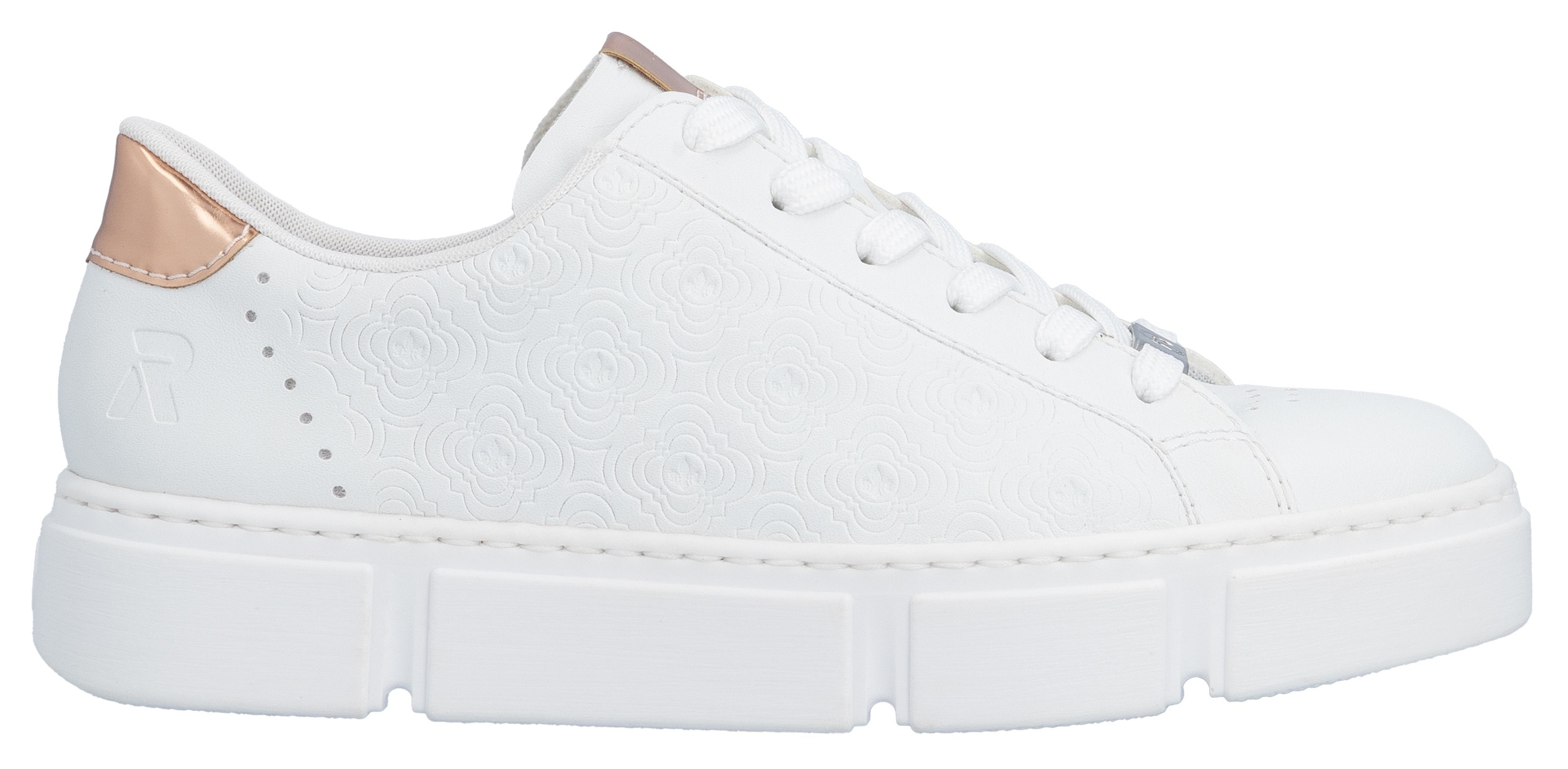 Rieker Baskets à plateforme  mit metallicfarbenen Akzenten, Freizeitschuh, Halbschuh, Schnürschuh