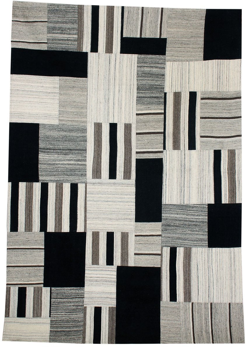 Image of Kayoom Teppich "Radical 325" rechteckig 15 mm Höhe Handgewebter Jacquard Kilim, hochwertige Materialmischung.