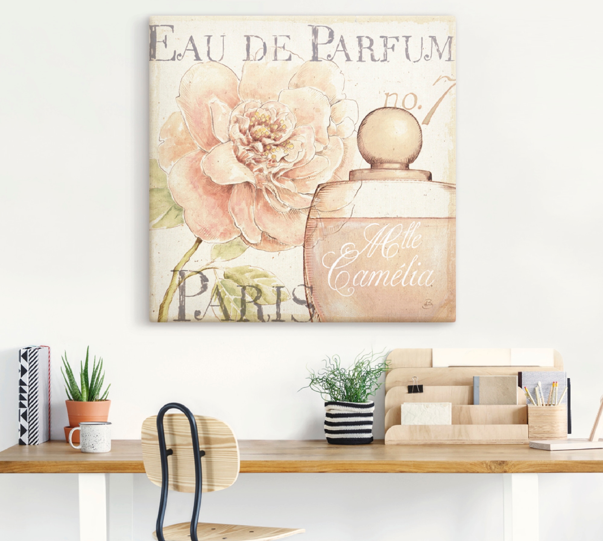 Artland Tableau sur toile »Blumen und Parfum II« 1 cuis tlg. auf Holzrahmen gespannt
