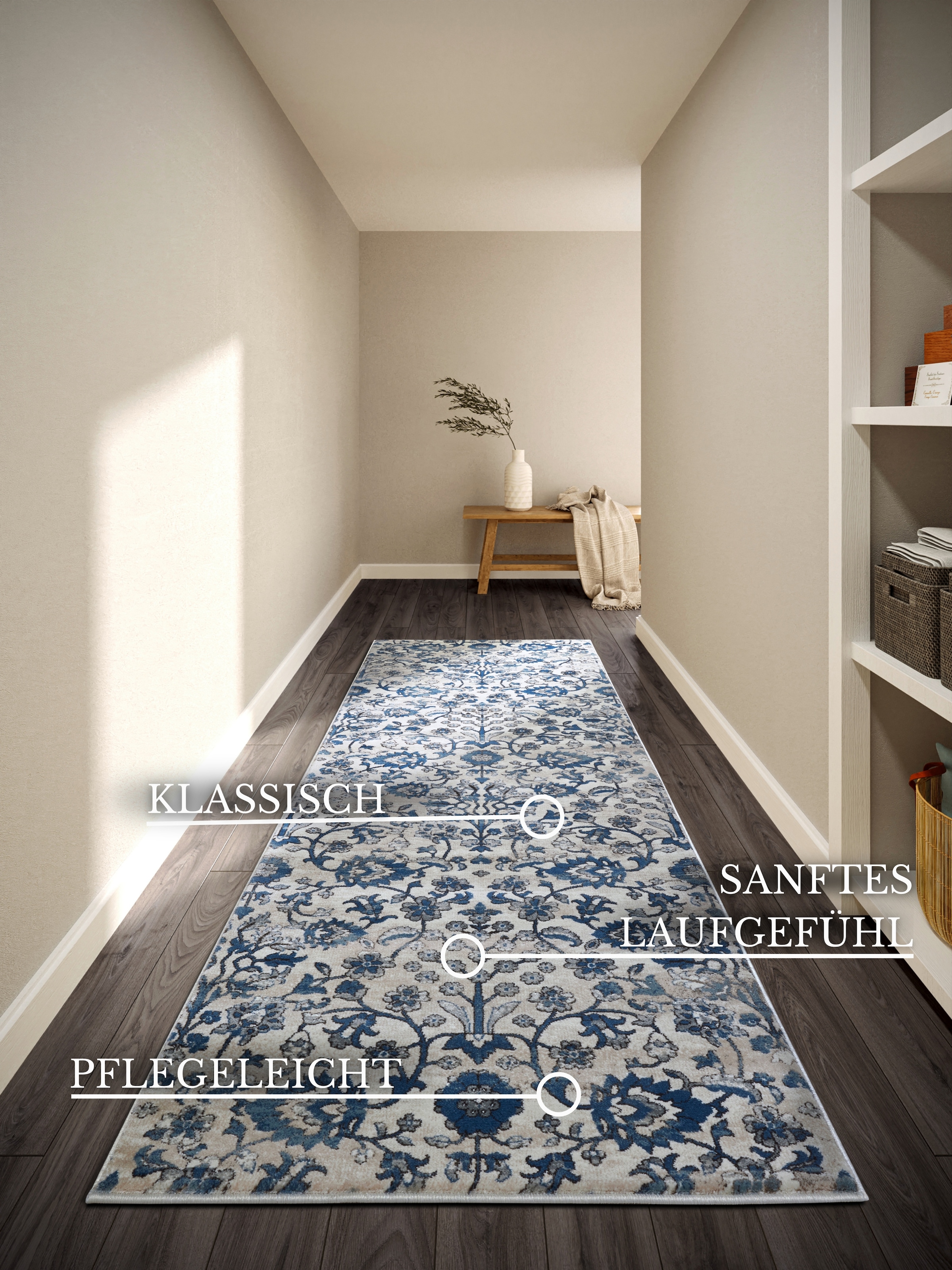 Villeroy & Boch Tapis »Ernest« Rectangulaire 11 mm Höhe couloir, oriental dans un style vintage, salon, poils courts