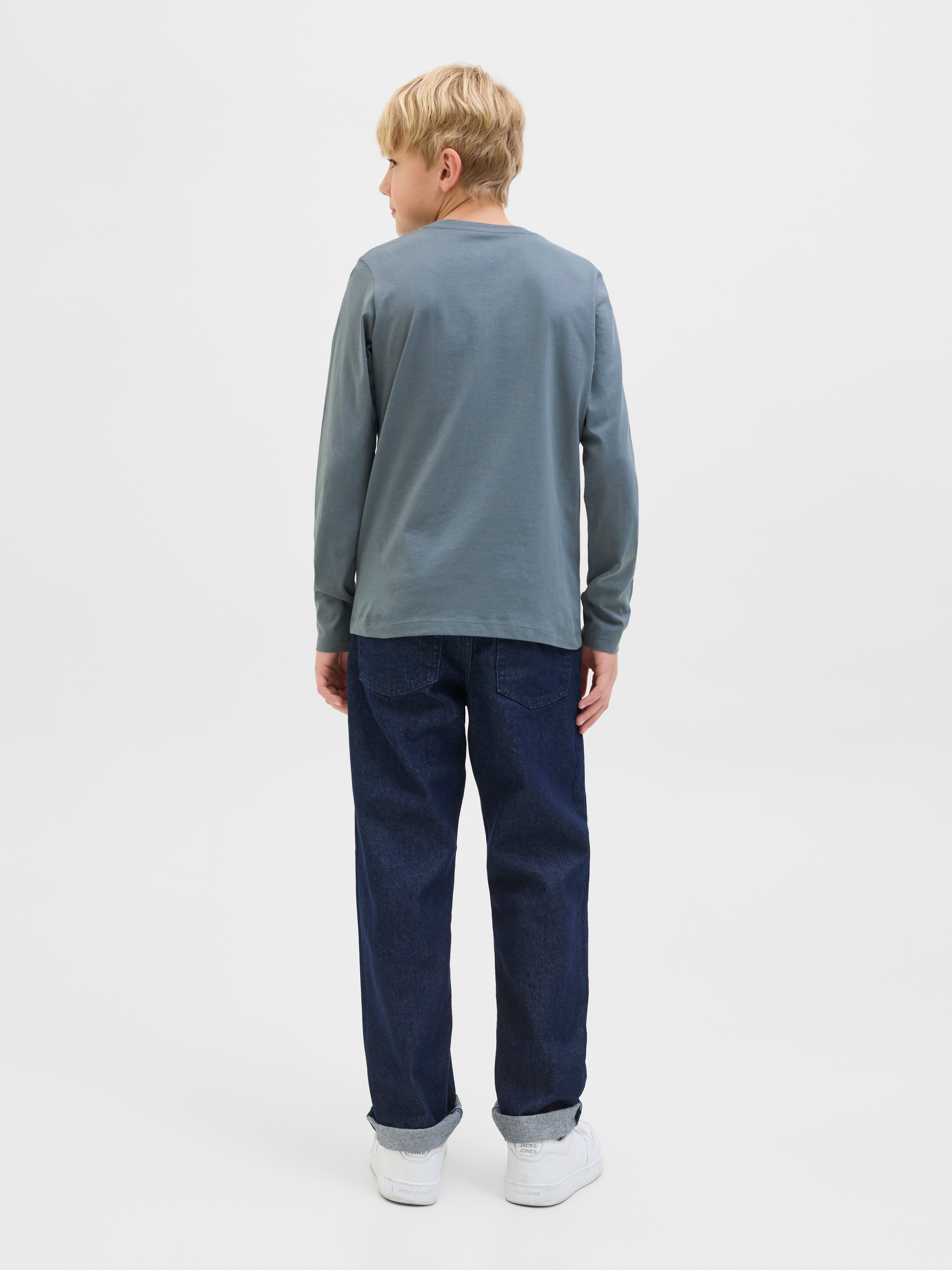 Jack & Jones Junior Langarmshirt »JJELOGO TEE LS O-NEC 2 COL AW25 NOOS JNR«