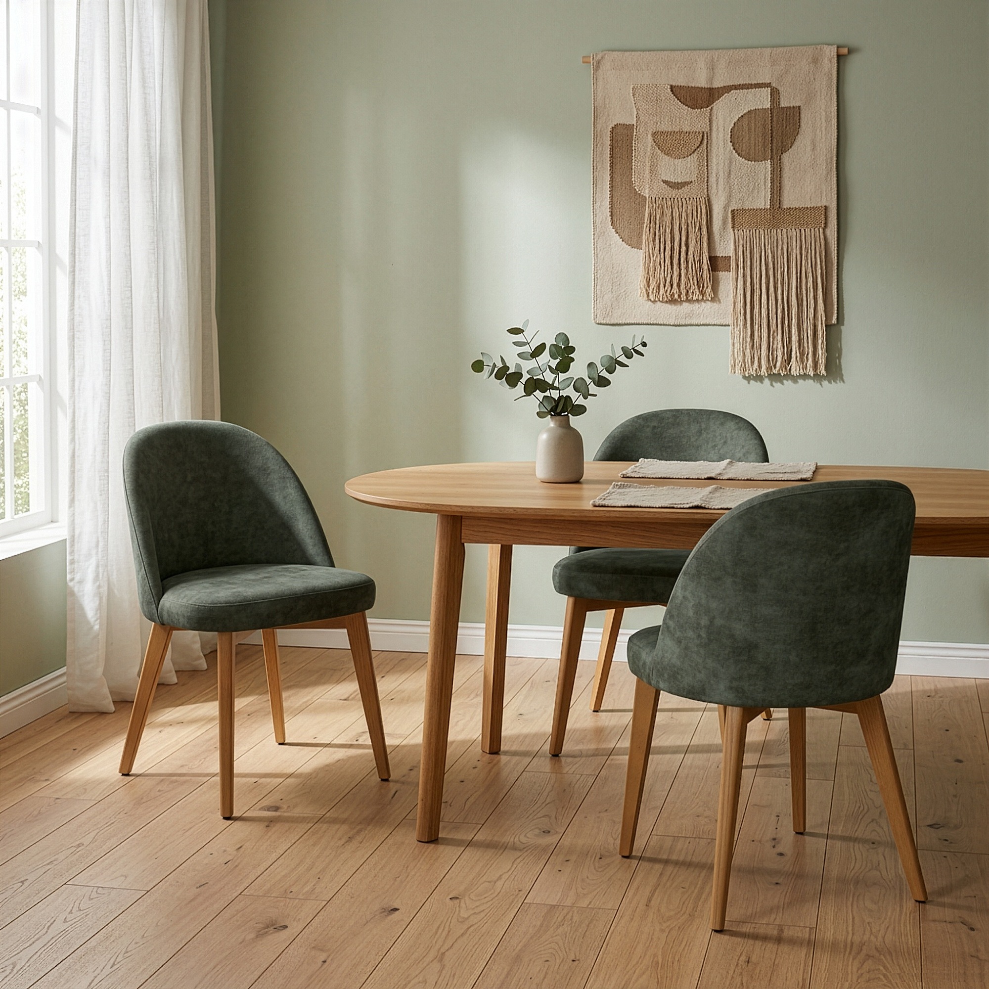 Home affaire Chaise à 4 pieds »NUVOLA Stuhl,Armstuhl,Made in Italy,Massivholz,Samt,24 Farbvarianten« () 1 cuisChaise de salle à manger, velours déperlant avec effet nuage