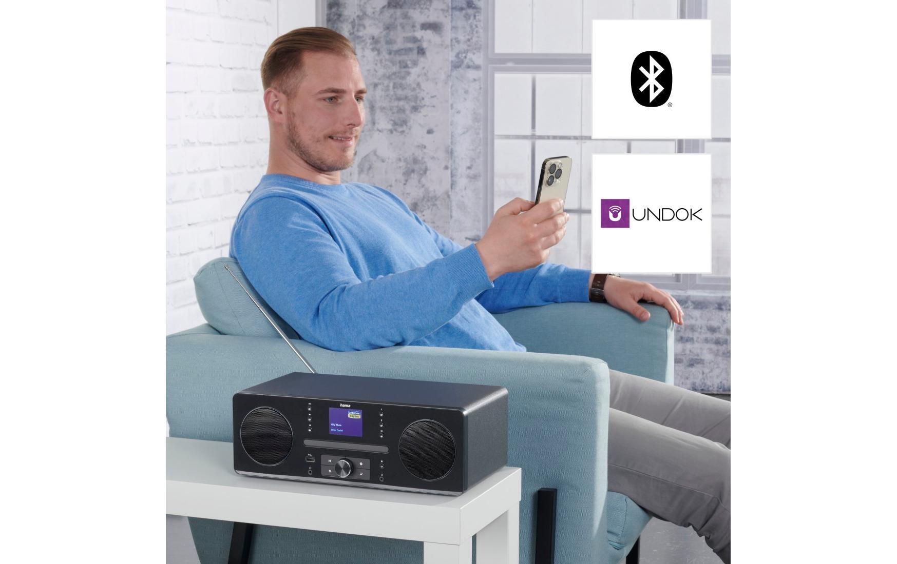Hama Radio numérique (DAB+) »DIR1570CBT« ( radio internet | radio numérique (DAB+) | syntoniseur FM )