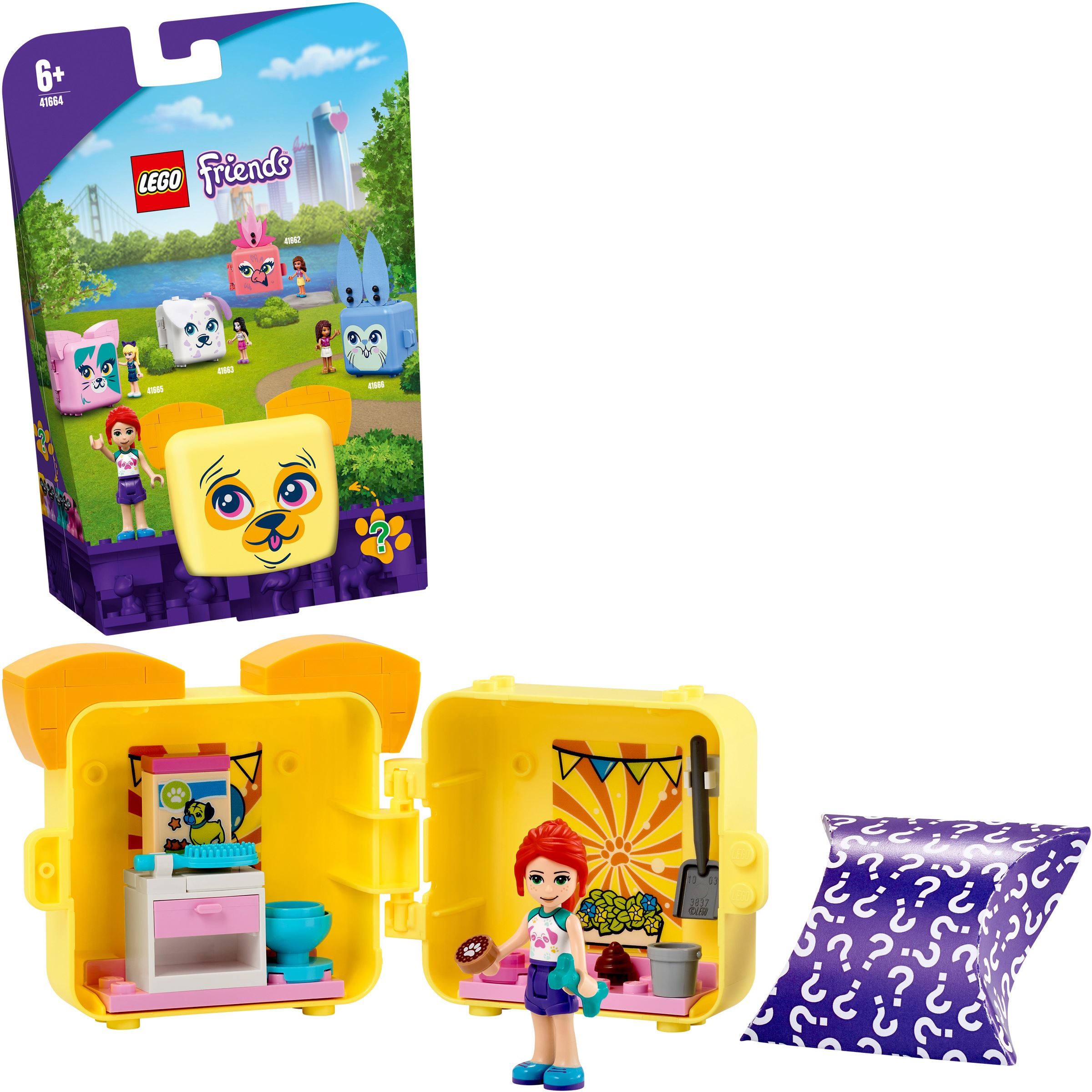 Image of LEGO® Konstruktionsspielsteine »Mias Mops-Würfel (41664), LEGO® Friends«, (40 St.), Made in Europe bei Ackermann Versand Schweiz