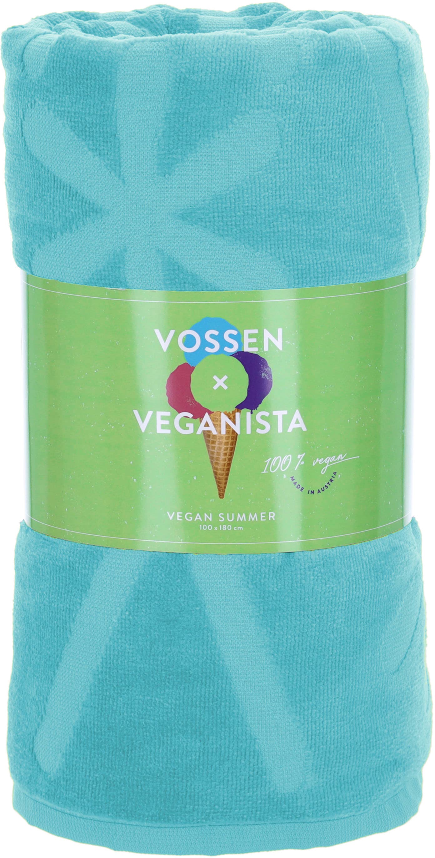 Vossen Strandtuch »vegan summer«, (1 St.), in Hoch-Tief Optik