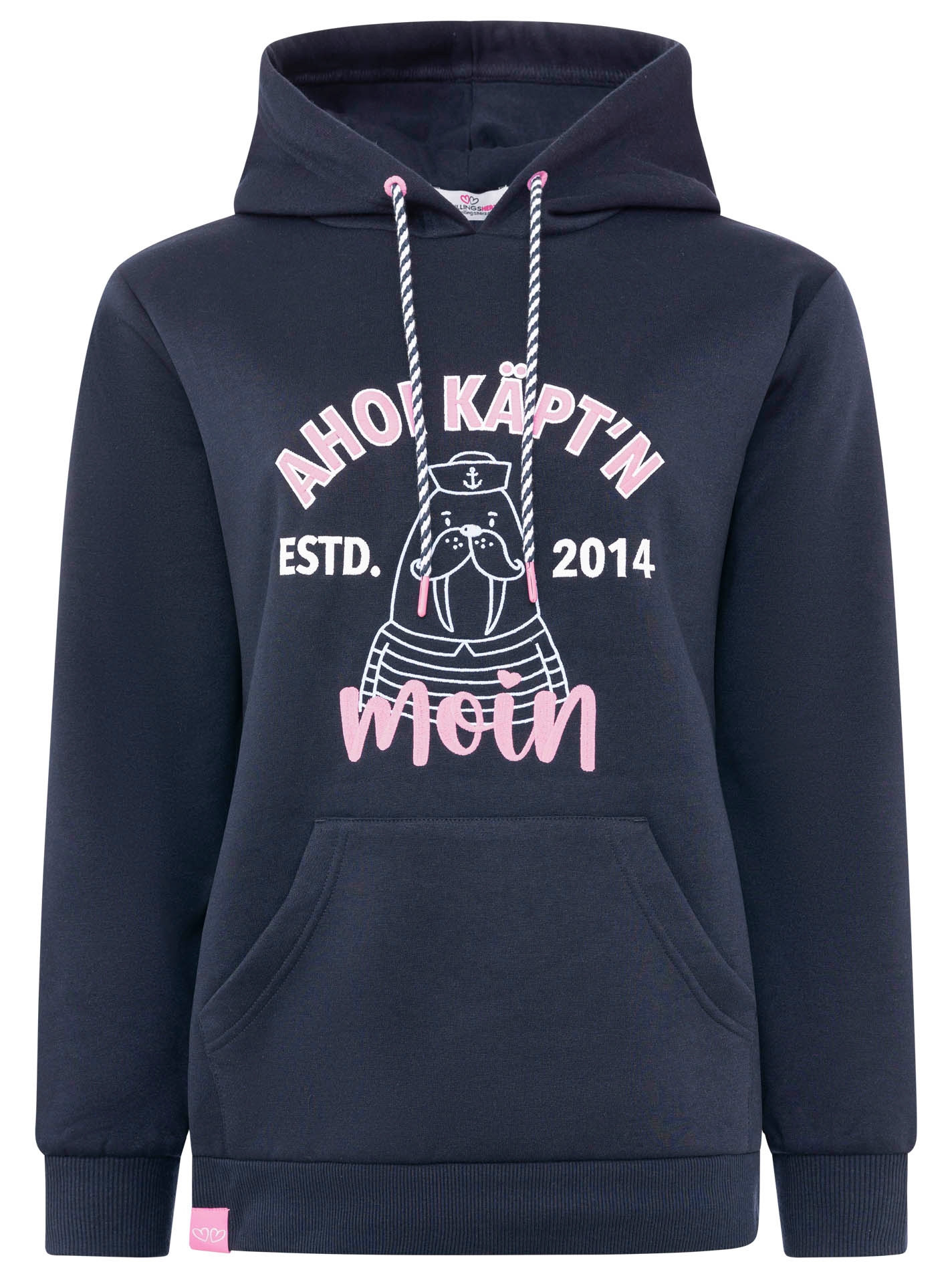 Zwillingsherz Hoodie »"Ahoi Käpt´n"«, Mini-Me,mit süssem Seehund mit Kapitänsmütze und Kängurutasche
