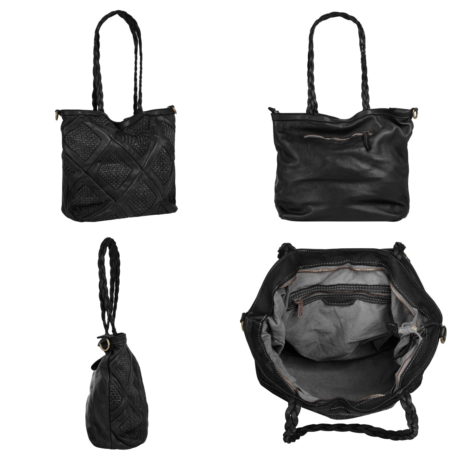 Samantha Look Shopper, echt Leder, Made in Italy