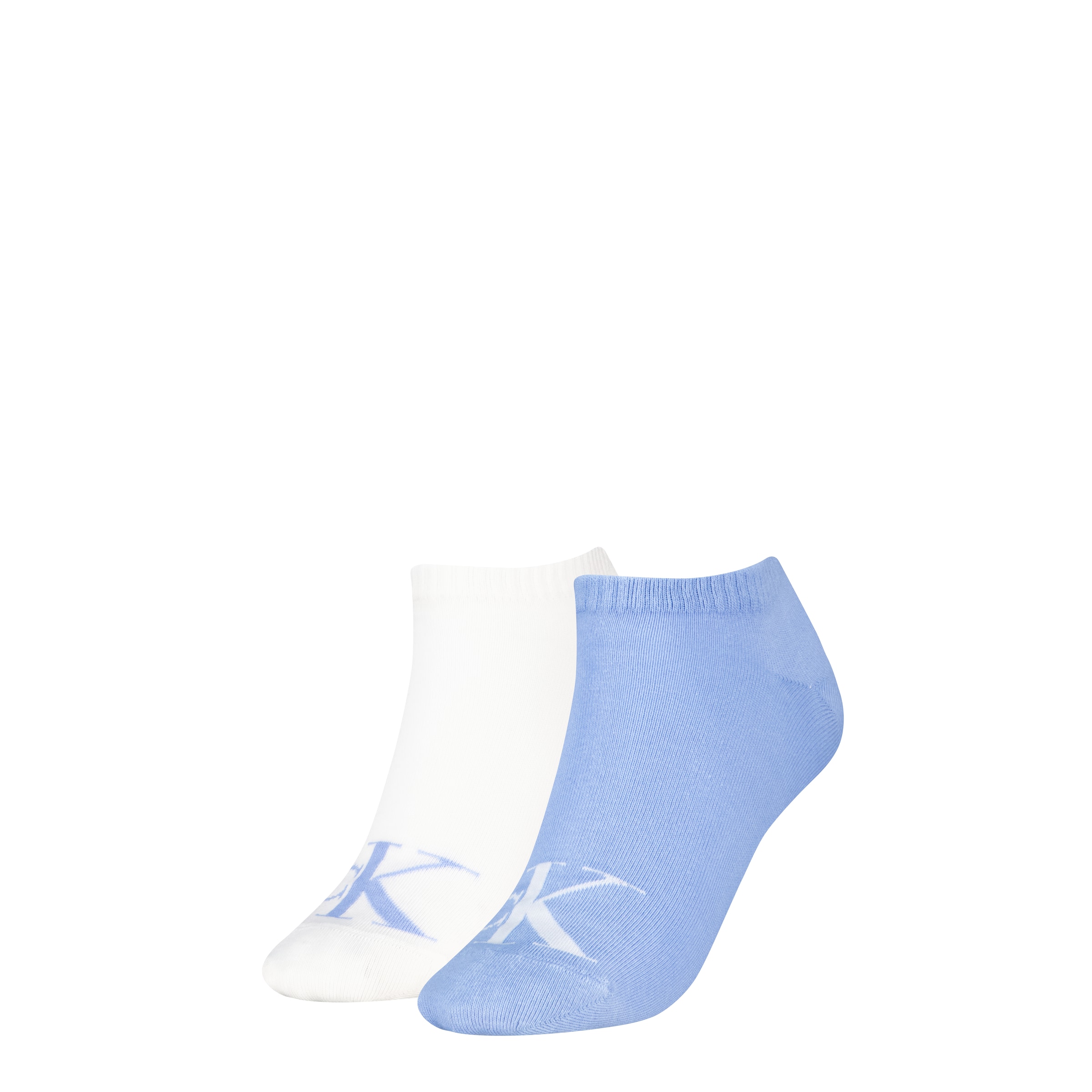 Calvin Klein Jeans Chaussettes de baskets »CKJ WOMEN SNEAKER MONOGRAM« 2 Paar,  Rippenbündchen, Logostickerei vorn