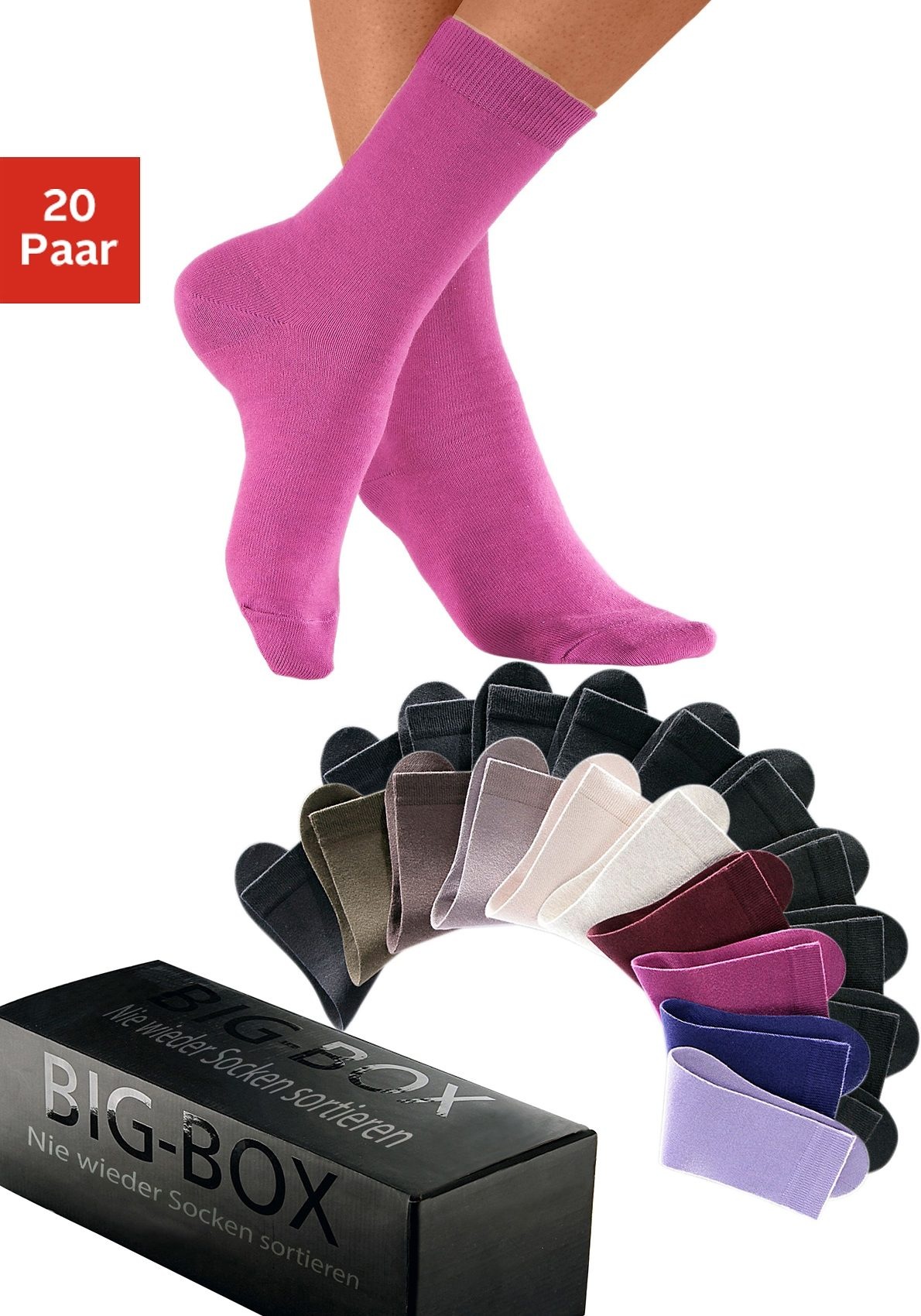 Image of Go in Basicsocken, (Box, 20 Paar), in der Big-Box bei Ackermann Versand Schweiz