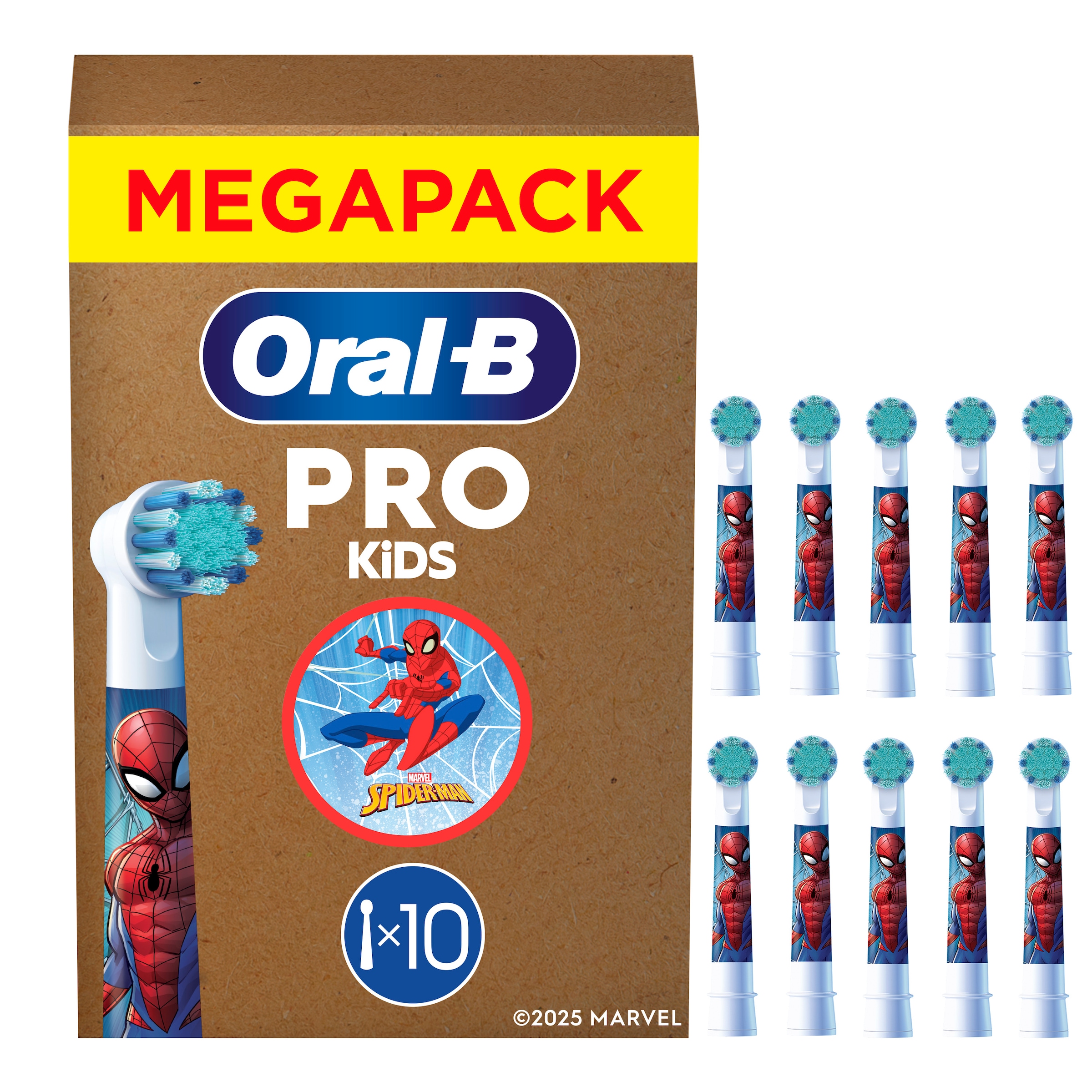 Image of Oral-B Aufsteckbürsten "Pro Kids 3+ Marvel Spiderman" extra weiche Borsten, ab 3 Jahren