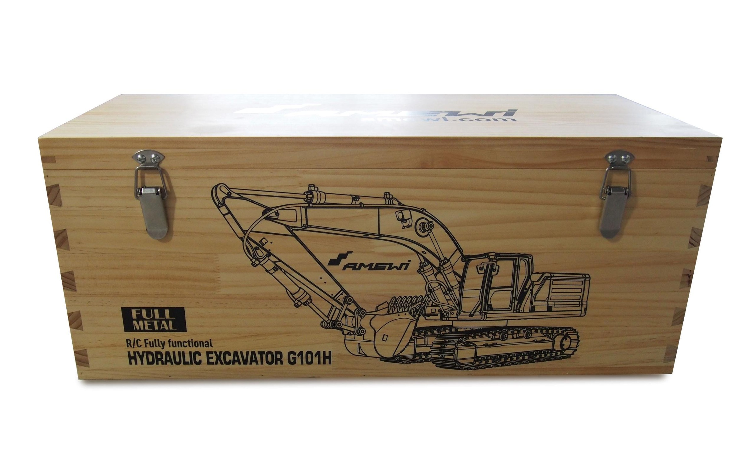 Amewi RC-Bagger »G101H, Vollmetall, Hydraulik, Weiss«