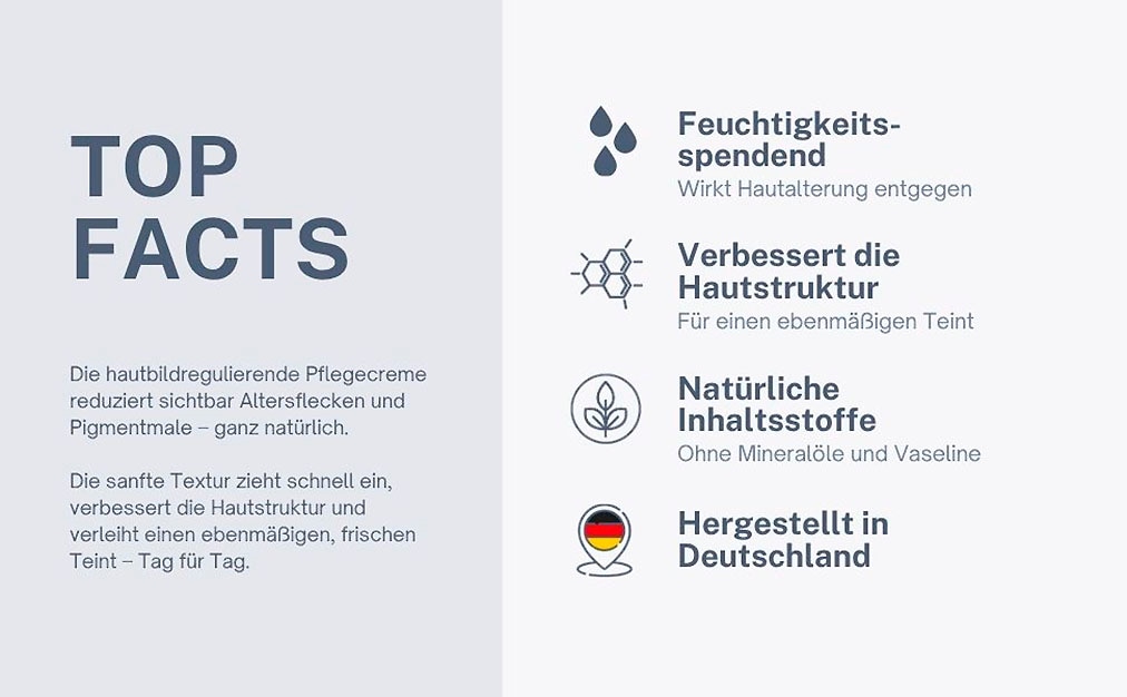 Hydas Soins du visage »DermaAktiv Hautbildregulierende Pflegecreme« Reduzierung von Pigment- und Altersflecken, fördert den Hautzellschutz