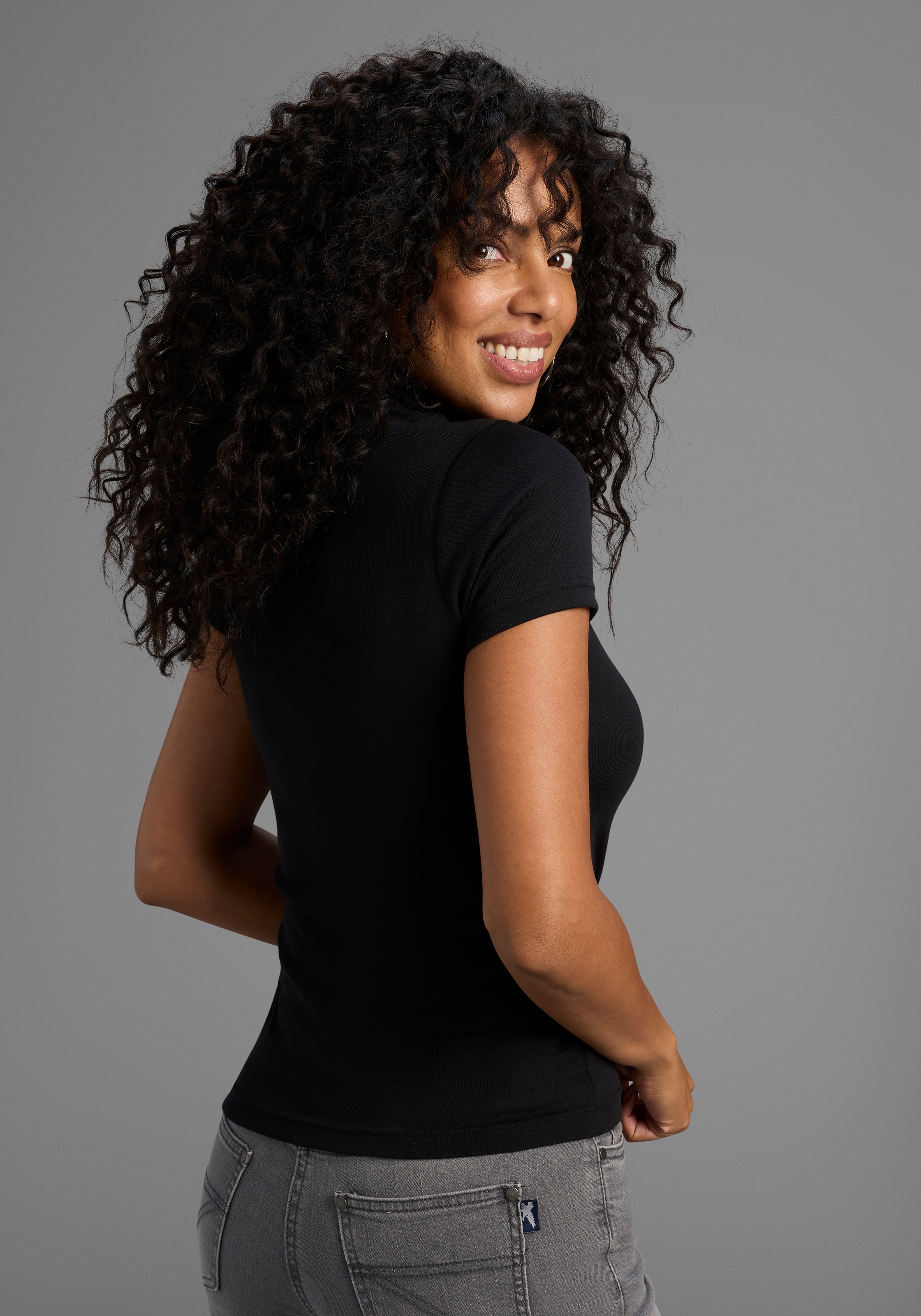 Flashlights T-shirt à col roulé 2er-Pack,  eng geschnitten,  aus elastischem Material,  im 2er-Pack