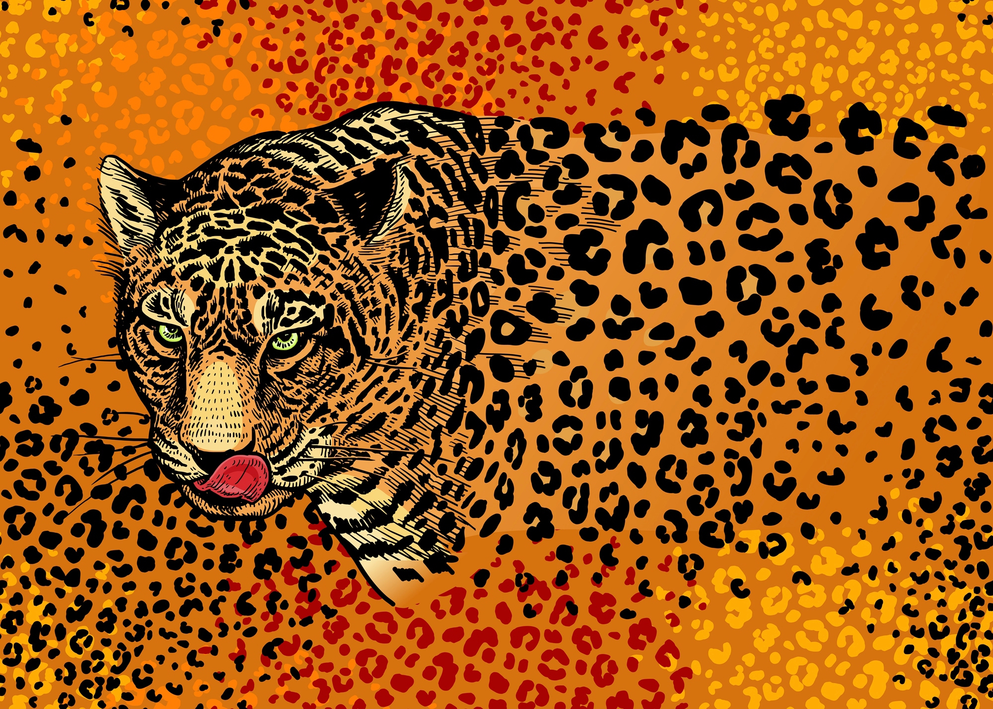Papermoon Fototapete »ABSTRAKT DESIGN- LEOPARD«