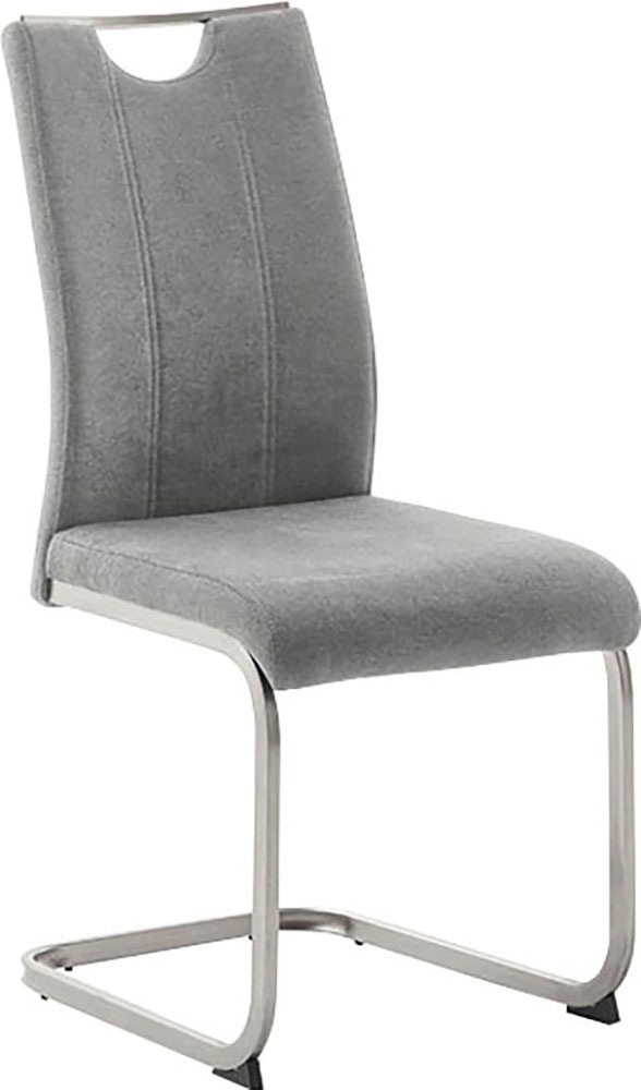 MCA furniture Freischwinger »MCA TERESINA Schwingstuhl mit Griffloch«, Feingewebe, (4er-Set), Schwingstühle mit Griffloch, Komfortsitzhöhe von ca. 48 cm