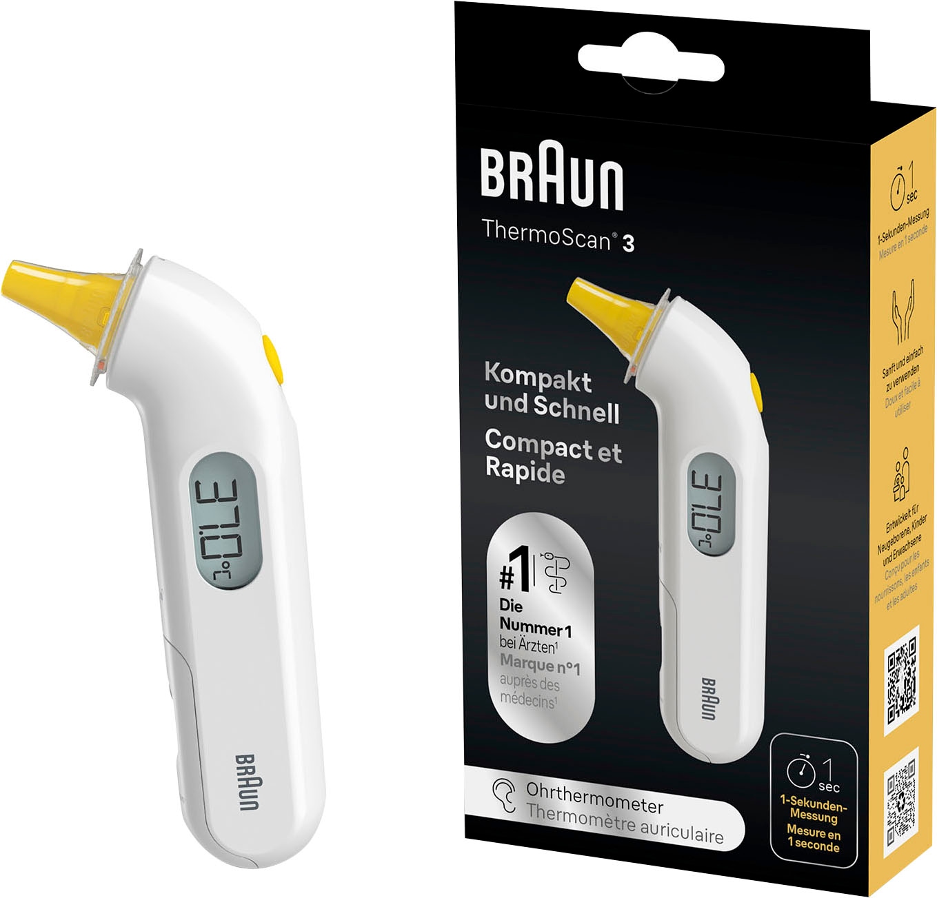 Image of Braun Ohr-Fieberthermometer "ThermoScan 3, IRT3030"