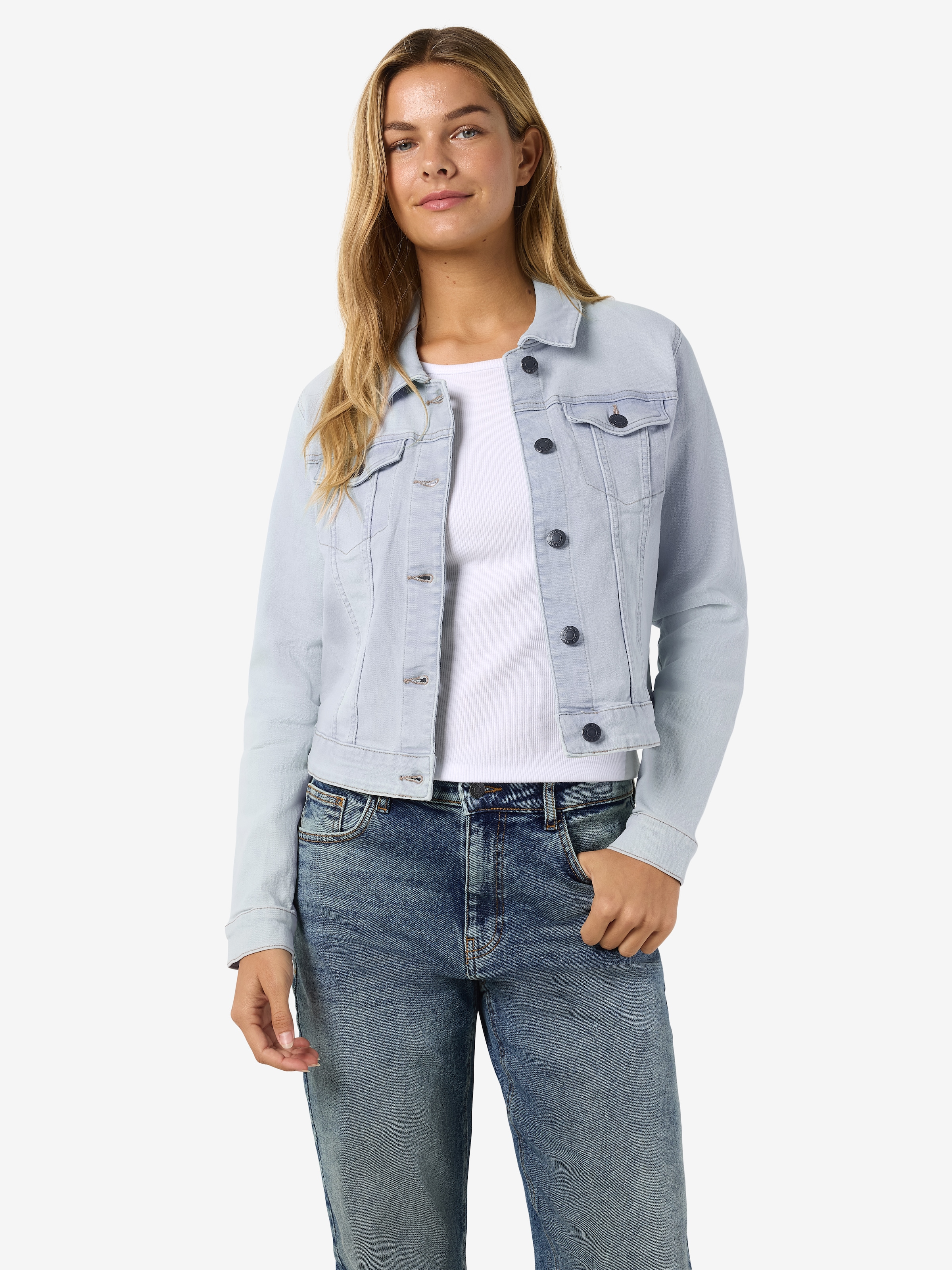 Image of Noisy may Jeansjacke "NMDEBRA L/S DENIM JACKET LB NOOS" ohne Kapuze