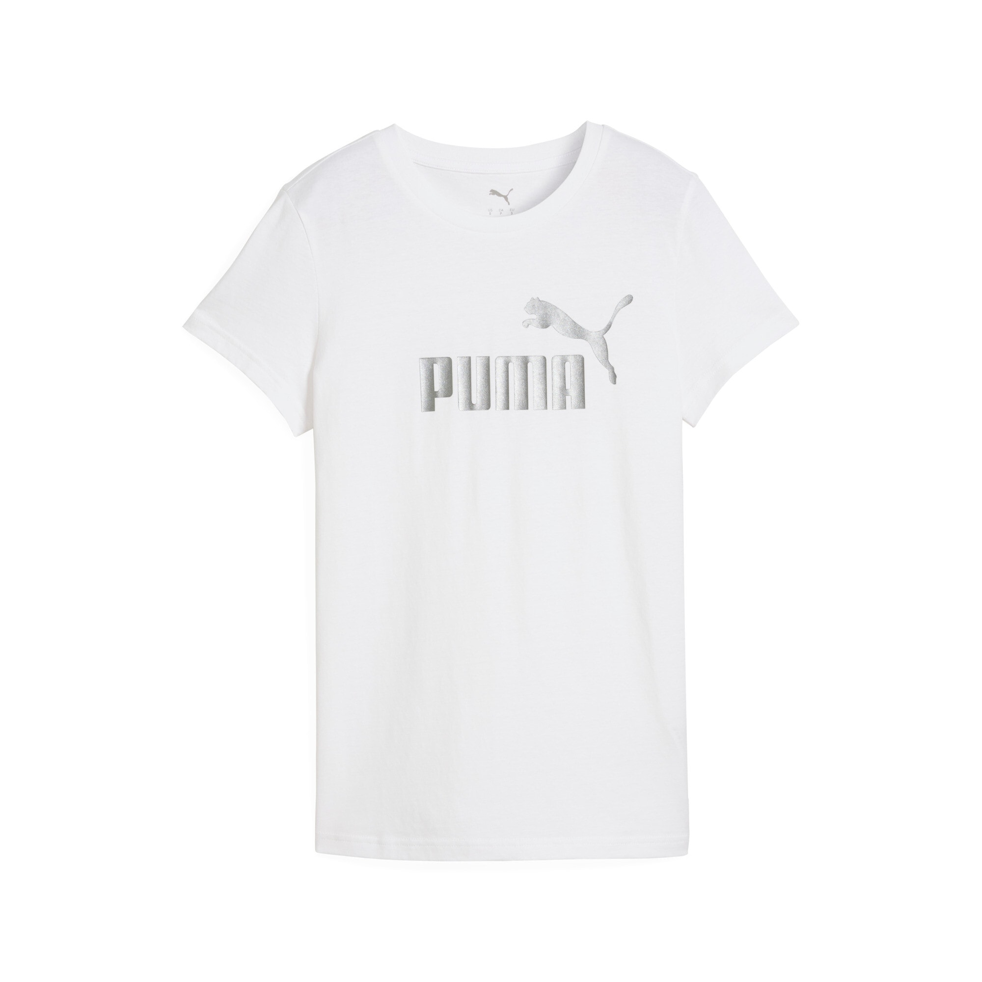 PUMA T-Shirt »ESS NO 1 LOGO METALLIC TEE« Kurzarm, mit Rundhalsausschnitt