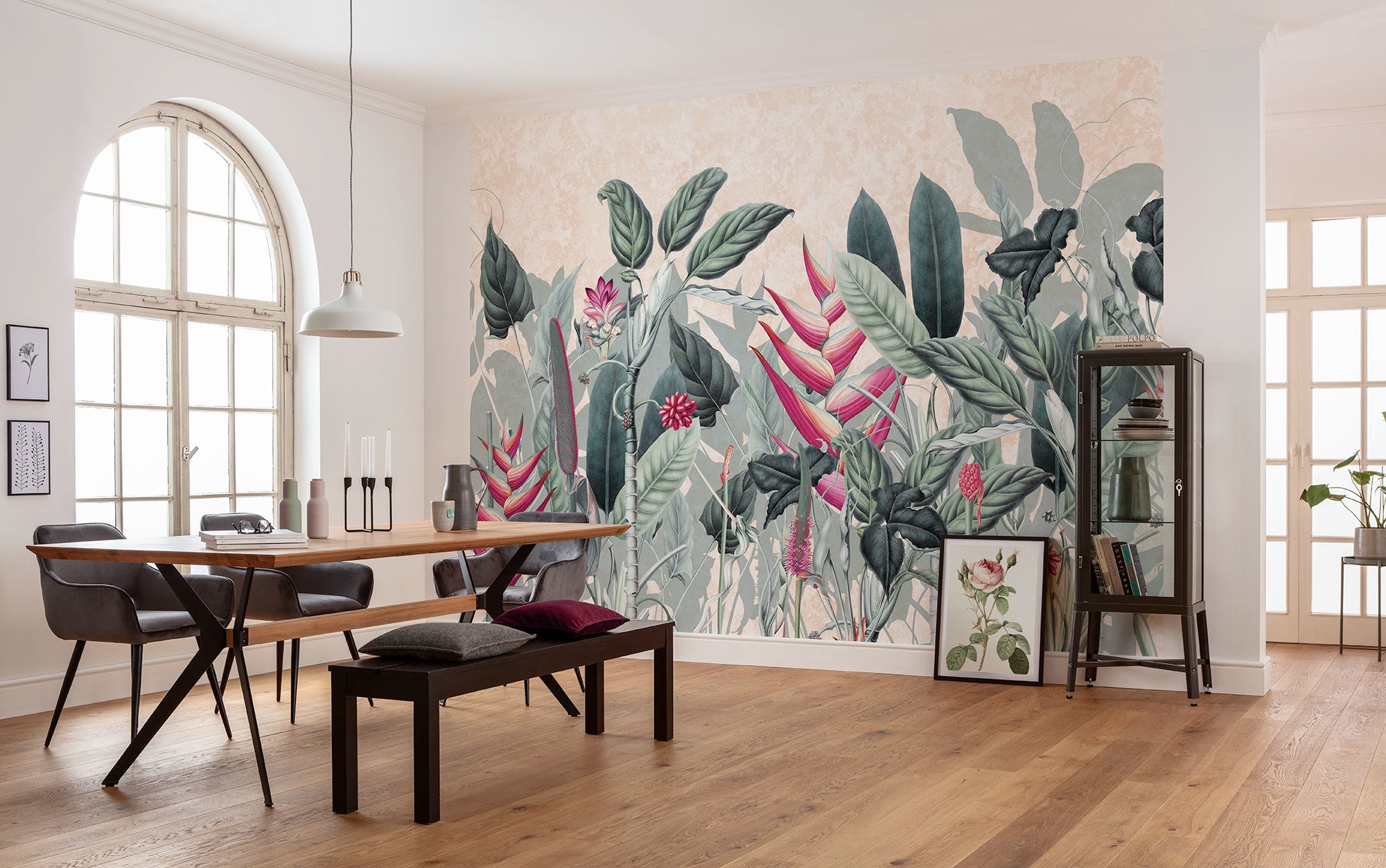 Image of Komar Fototapete "Komar Vlies Fototapete - Soft Jungle - Grösse 350 x 250 cm" bedruckt glatt
