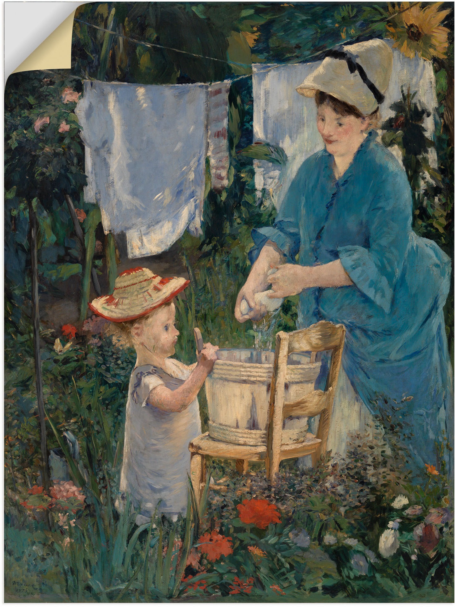 Image of Artland Wandbild »Wäsche (Le Linge). 1875«, Gruppen & Familien, (1 St.), in vielen Grössen & Produktarten - Alubild / Outdoorbild für den Aussenbereich, Leinwandbild, Poster, Wandaufkleber / Wandtattoo auch für Badezimmer geeignet bei Ackermann Versand Sc