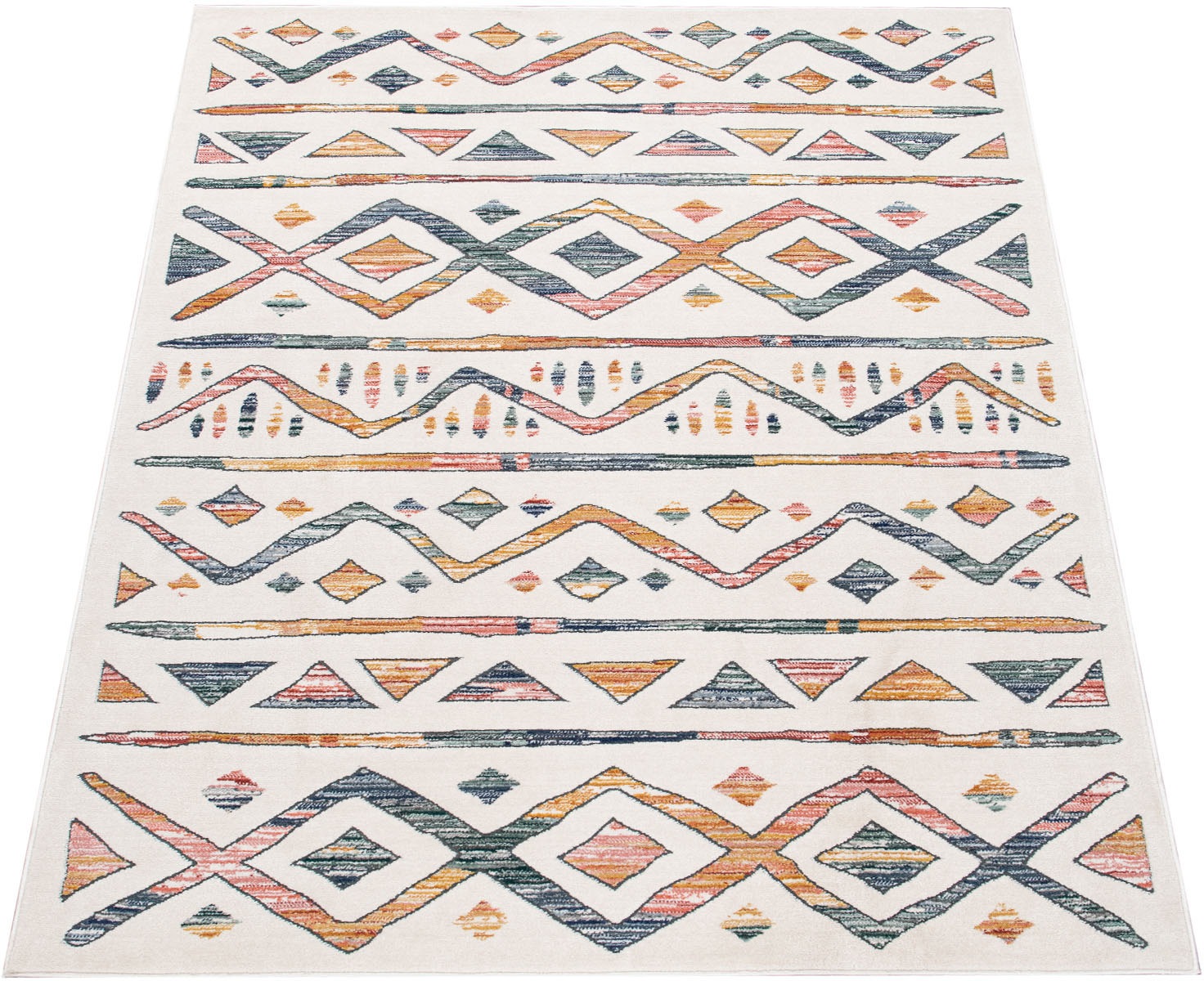 Image of Paco Home Teppich »Harnuba 767«, rechteckig, 9 mm Höhe, Kurzflor, Motiv Rauten, ideal im Wohnzimmer & Schlafzimmer bei Ackermann Versand Schweiz