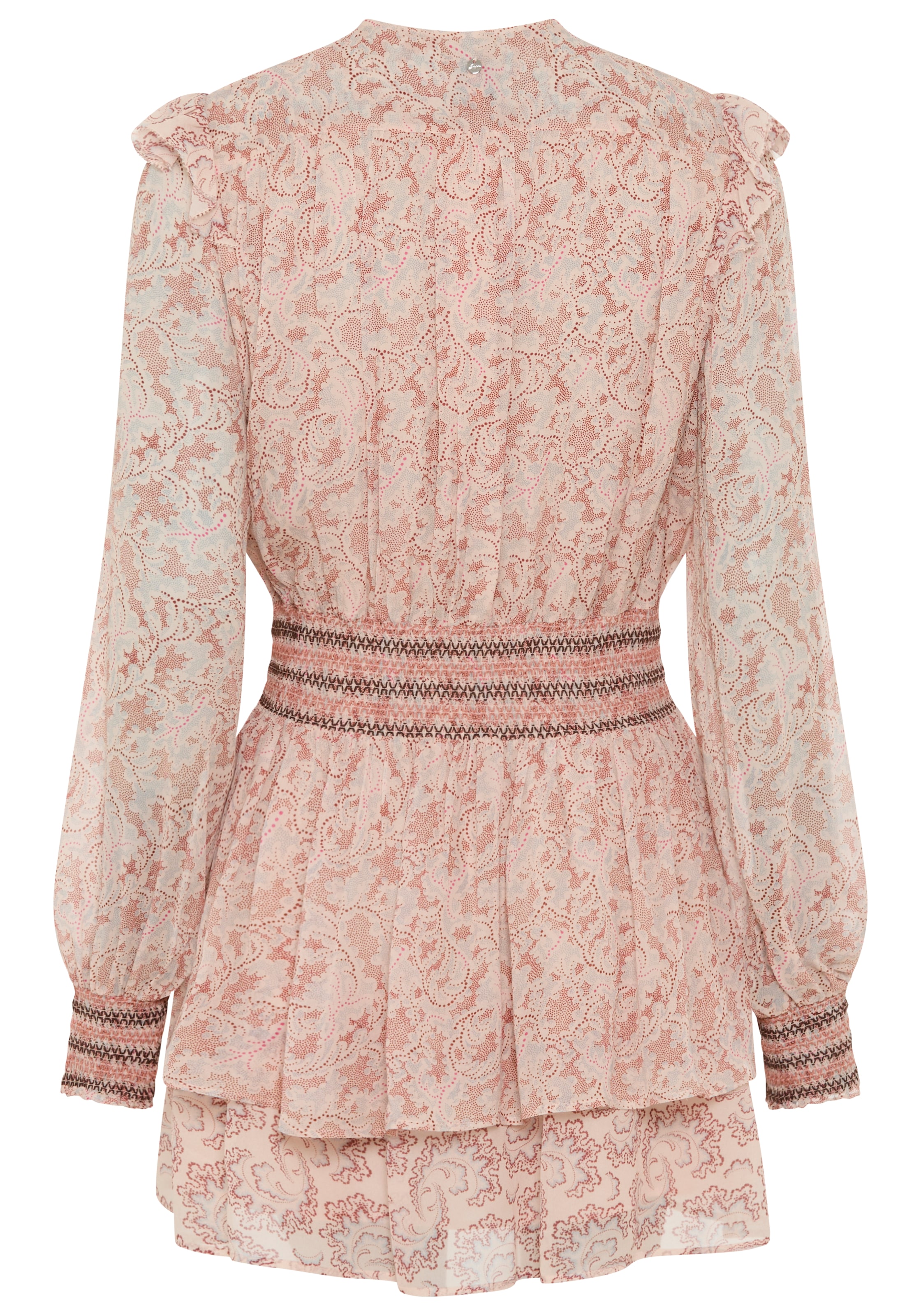 BOSS ORANGE Druckkleid »Darmia Premium Damenmode« mit Volants und gesmokten Details