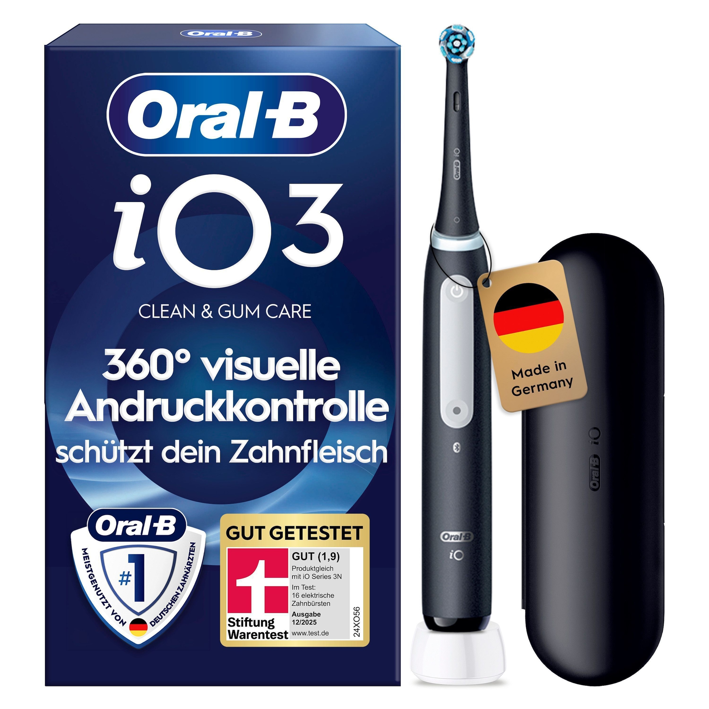 Image of Oral-B Elektrische Zahnbürste "iO Series 3" 1 Stk. Aufsteckbürsten Magnet-Technologie