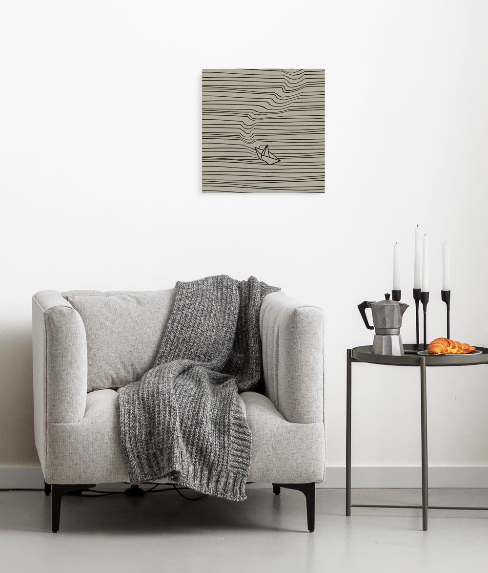 Komar Leinwandbild »Against the stream - Grösse 30 x 30 cm« Natur 1 Stk. tlg. Keilrahmenbild mi Echtholzrahmen