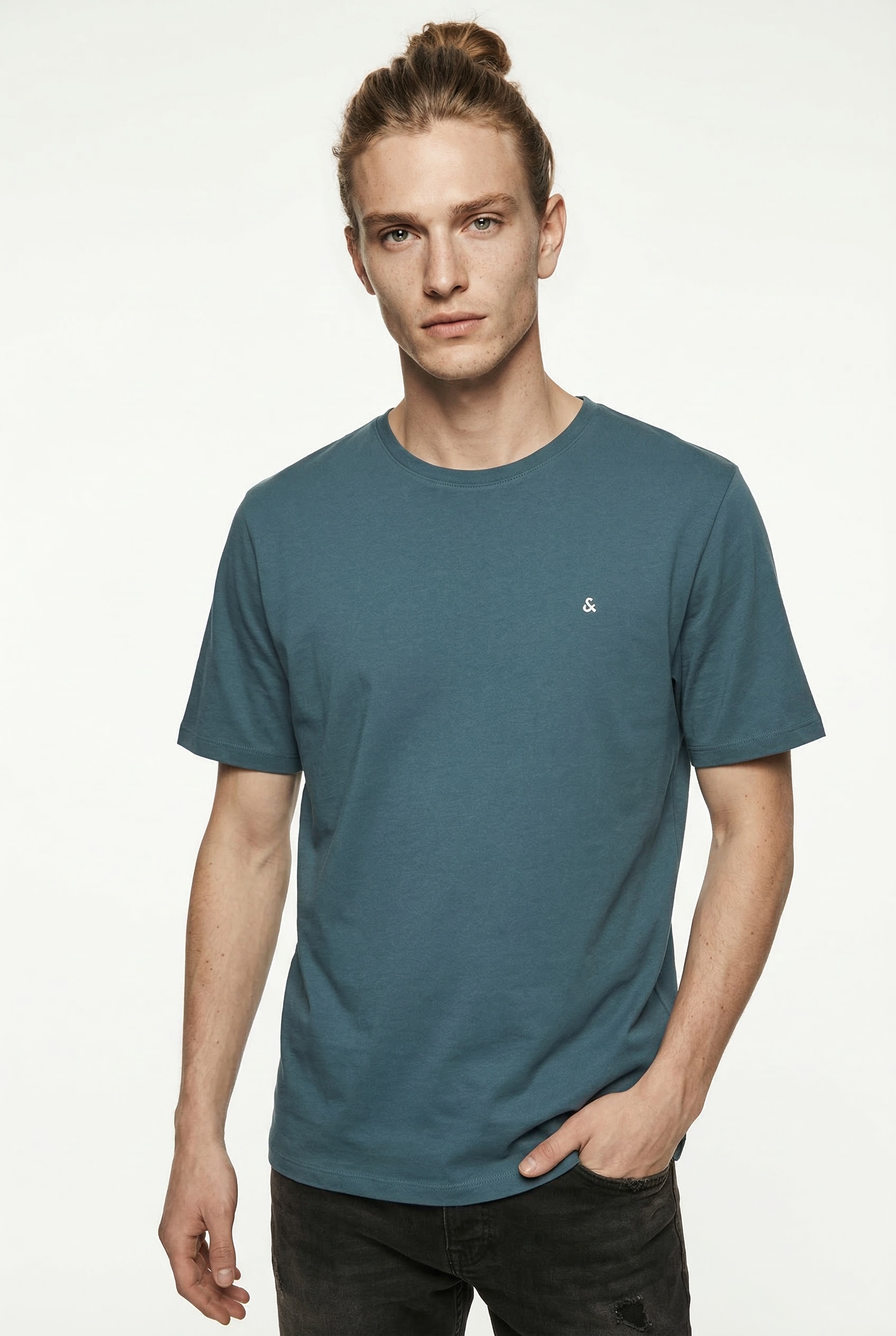 Jack & Jones Shirt à col rond »JJEPAULOS TEE SS CREW NECK NOOS« Baumwollmischung, regular fit