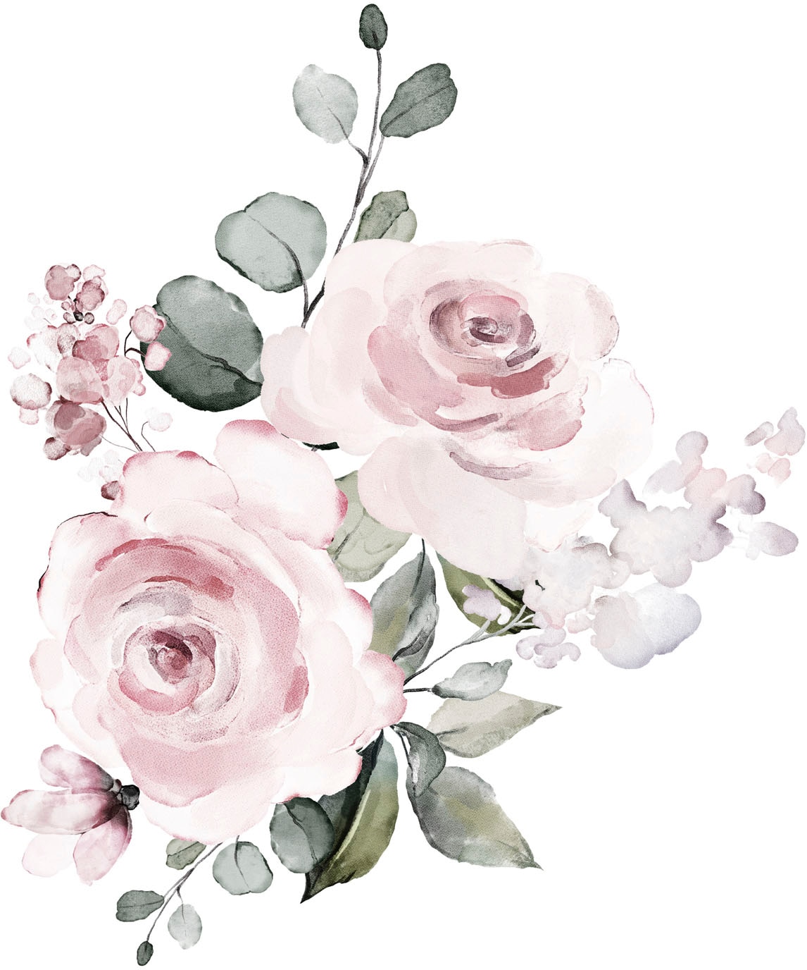 Image of queence Wandtattoo "Charleen" Rosen, selbstklebend, Wandsticker, Sticker, gross