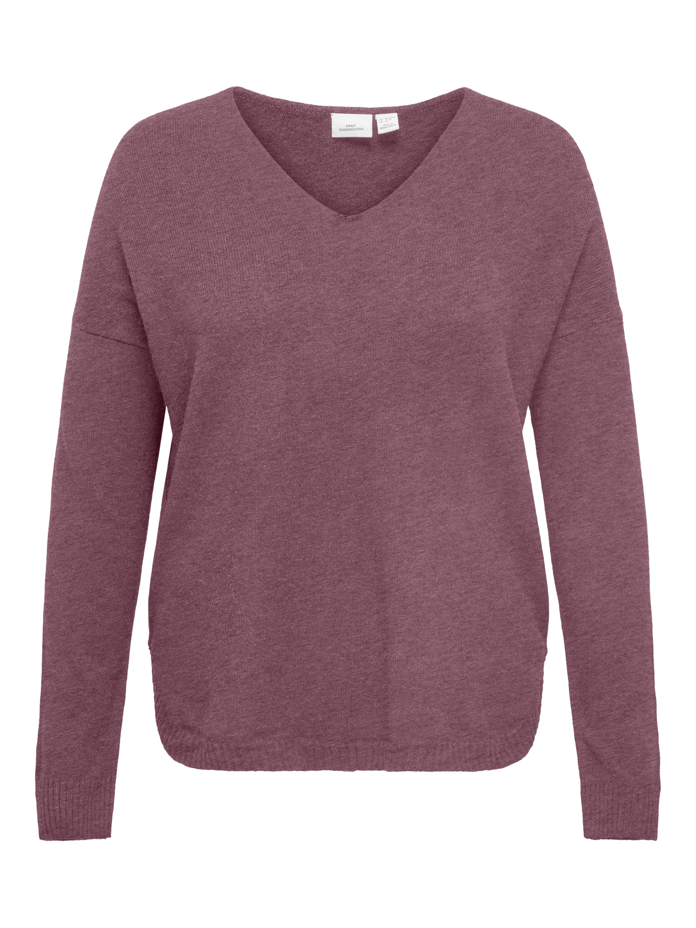 ONLY CARMAKOMA Pull col V »CARMARGARETA LS PULLOVER KNT NOOS« Viskosemischung, regular fit