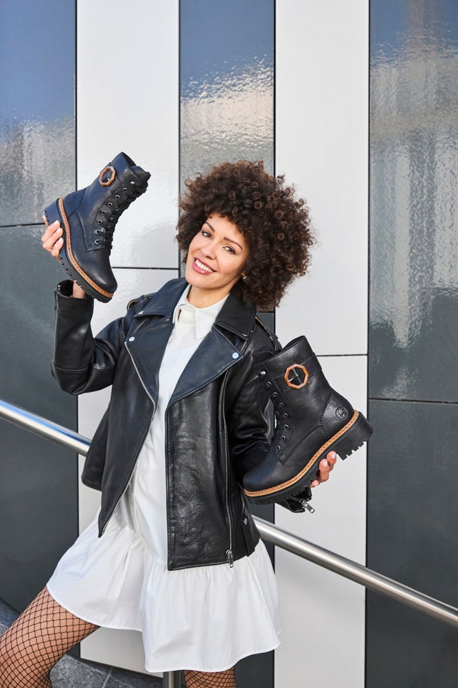 Rieker Winterstiefelette  Schnürboots, Schnürstiefelette, Profilsohle, mit Innenreissverschluss
