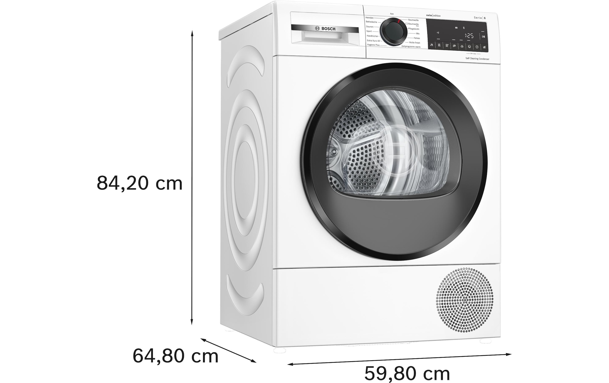 BOSCH Sèche-linge à pompe à chaleur »Serie 6 WQG2450JCH Rechts« Geräuschentwicklung: 61 dBA