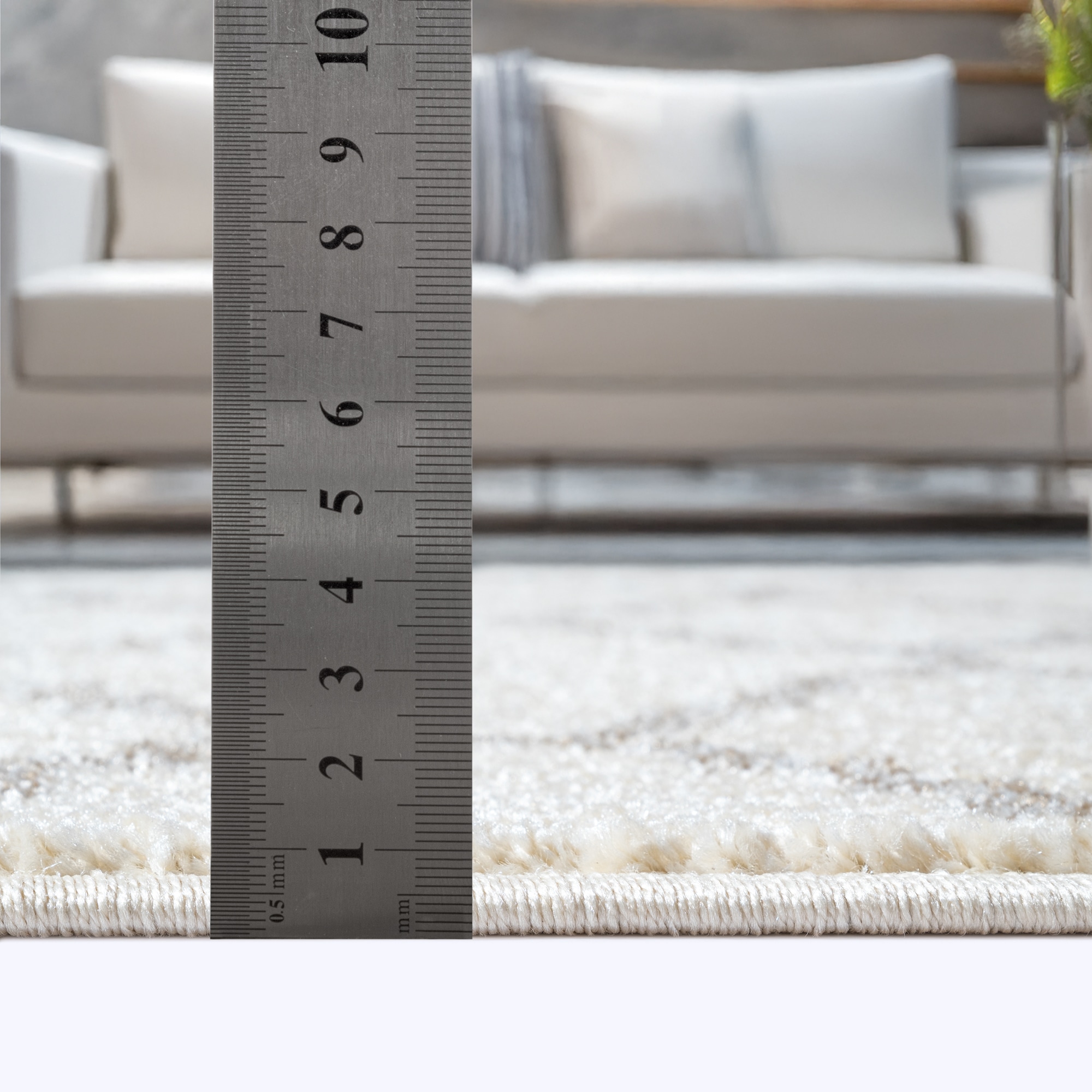 Sanat Teppich »Boho 8202  , auch als Läufer und in Rund« rund 10 mm Höhe Kurzflor, robust, Boho, Scandic, für Fussbodenheizung geeignet